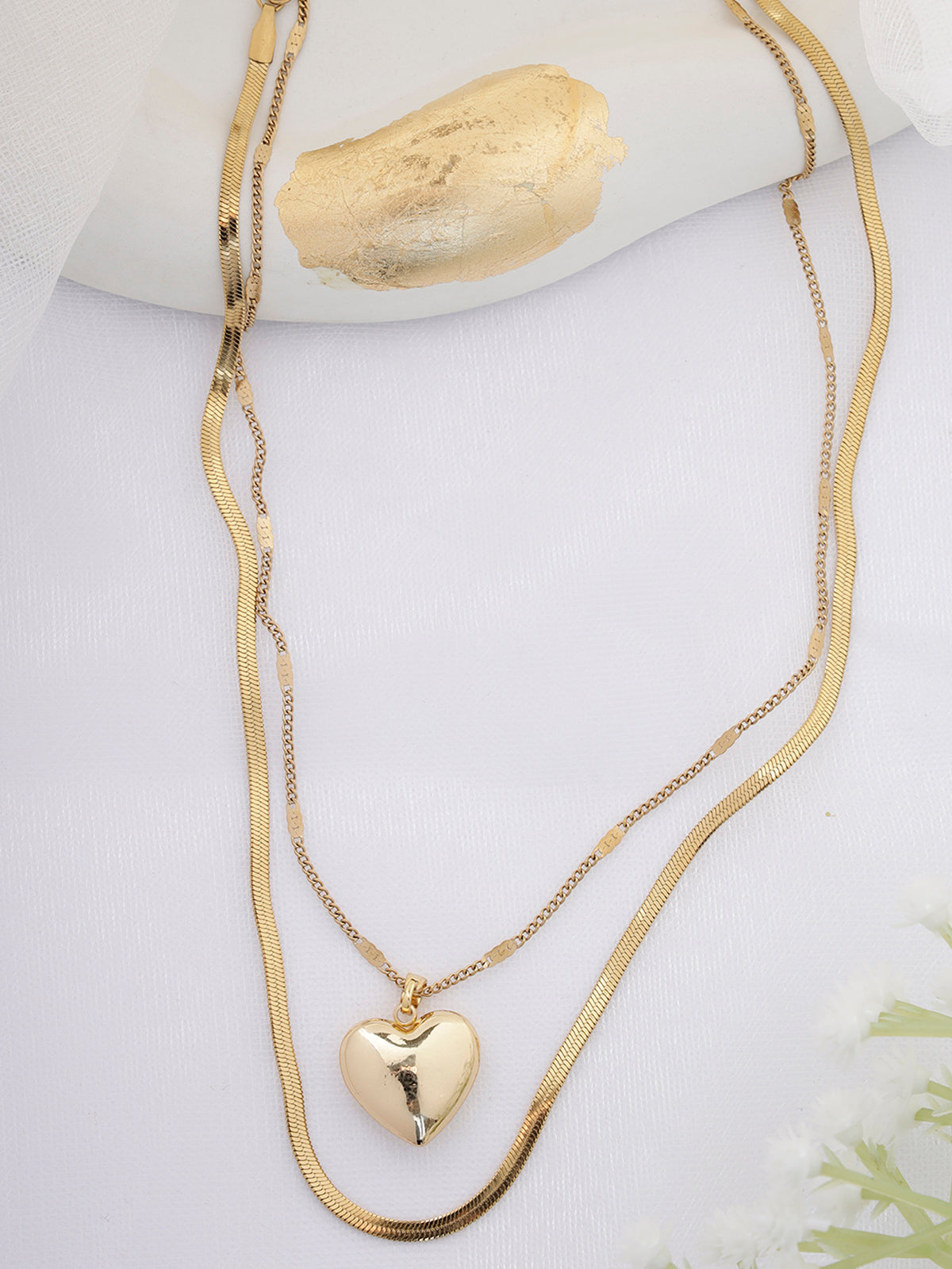 Scintillare By Sukkhi Simple Chain With Heart Attractive Multi Wearing Pendant with Stainless Steel Chain Necklace Jewellery for Women|Anti Tarnish Jewellery|Gift for Wife Girlfriend Mother|N107070