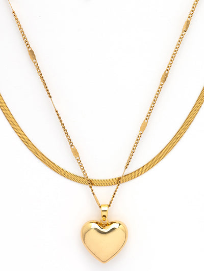 Scintillare By Sukkhi Simple Chain With Heart Attractive Multi Wearing Pendant with Stainless Steel Chain Necklace Jewellery for Women|Anti Tarnish Jewellery|Gift for Wife Girlfriend Mother|N107070