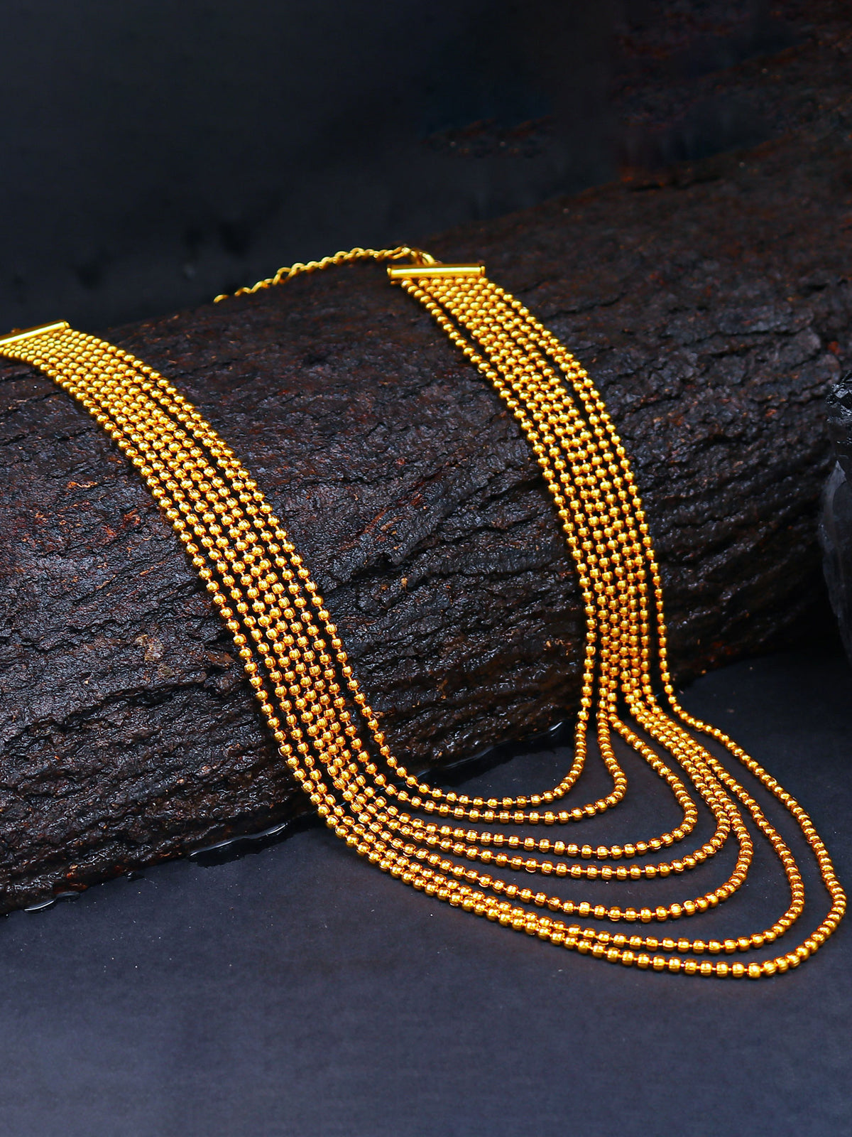 Sukkhi Amazing Gold Plated Multi-String Necklace Set For Women N71436GLDPP1000