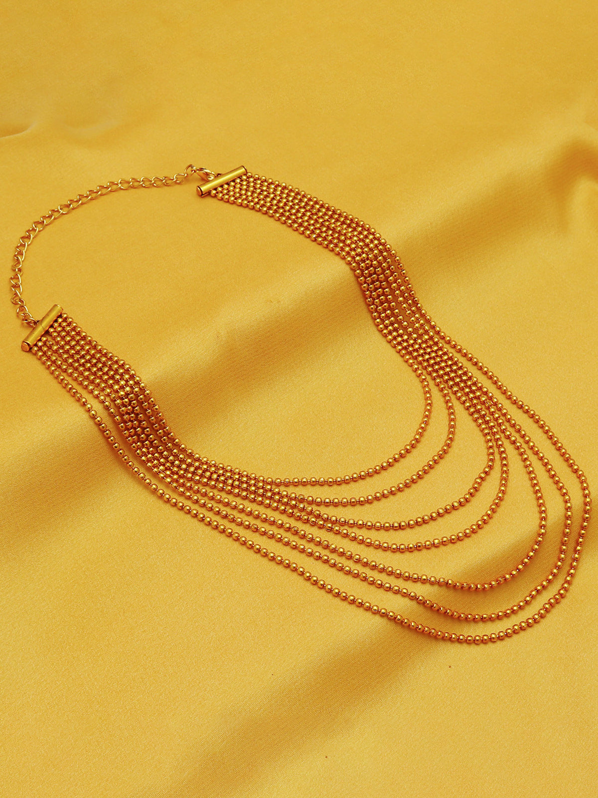 Sukkhi Amazing Gold Plated Multi-String Necklace Set For Women N71436GLDPP1000