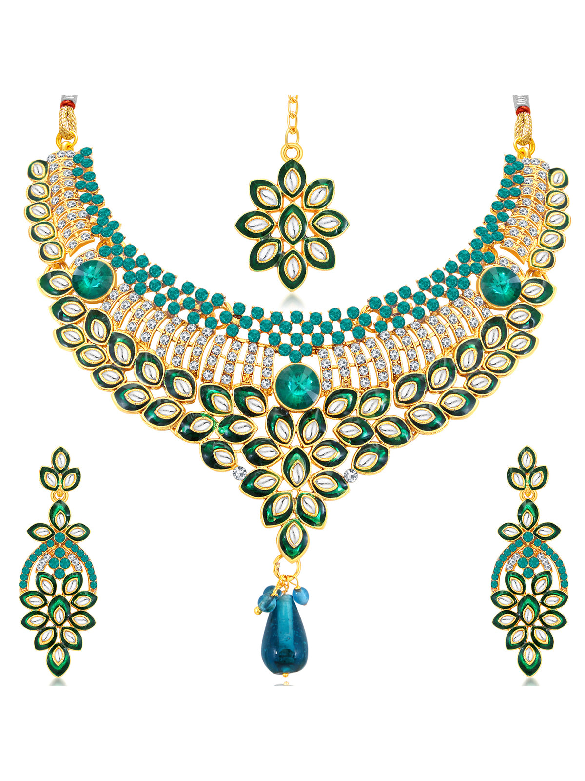 Sukkhi Delightful Gold Plated Kundan Choker Necklace Set For Women N71695ADAP600