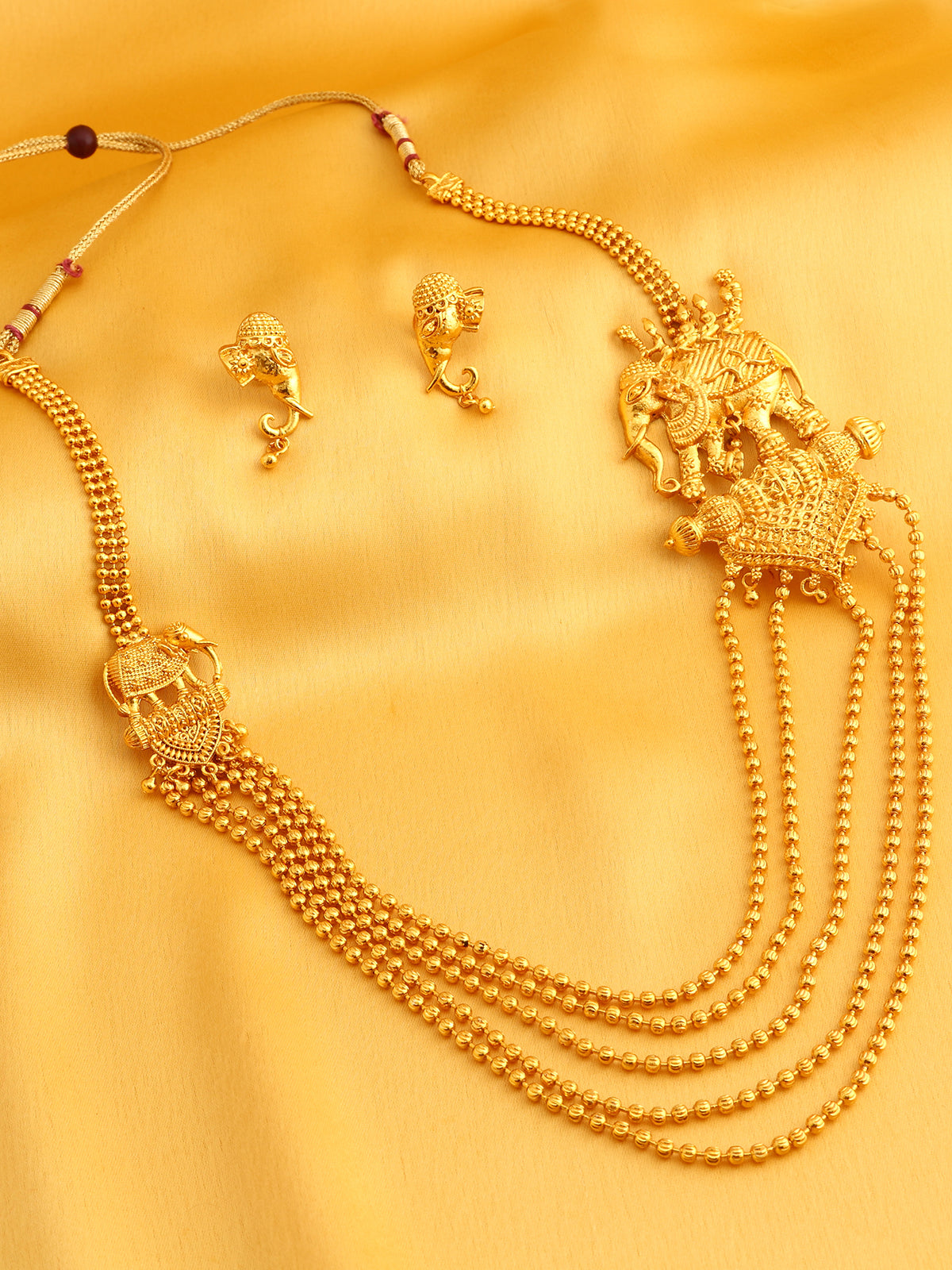 Sukkhi Alluring 5 String Bahubali Inspired Gold Plated Necklace Set For Women N71874GLDPV092017