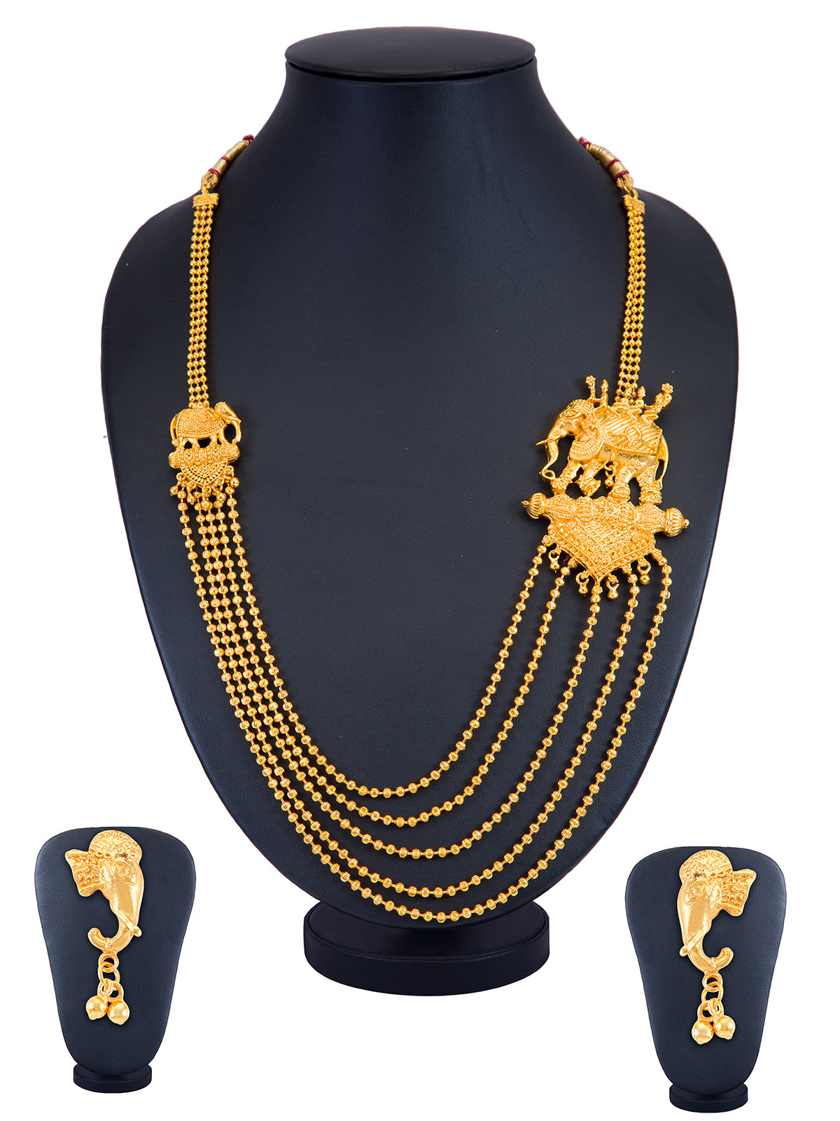 Sukkhi Alluring 5 String Bahubali Inspired Gold Plated Necklace Set For Women N71874GLDPV092017
