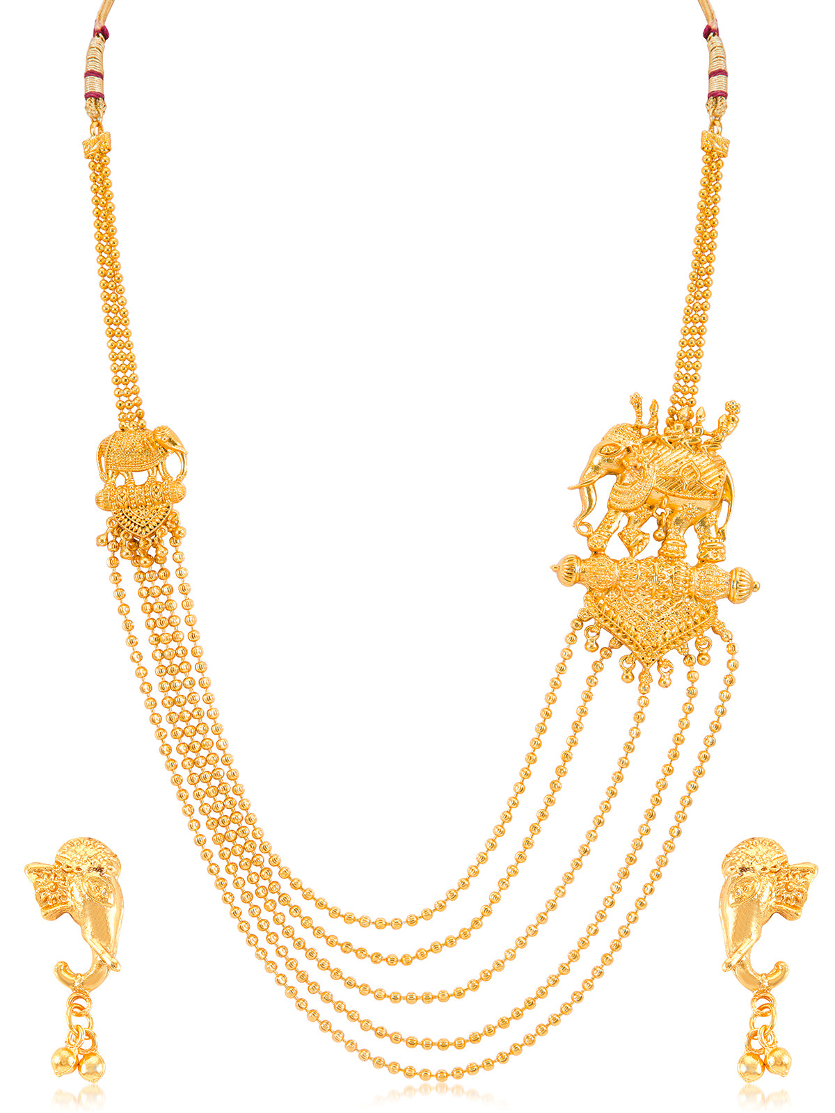 Sukkhi Alluring 5 String Bahubali Inspired Gold Plated Necklace Set For Women N71874GLDPV092017