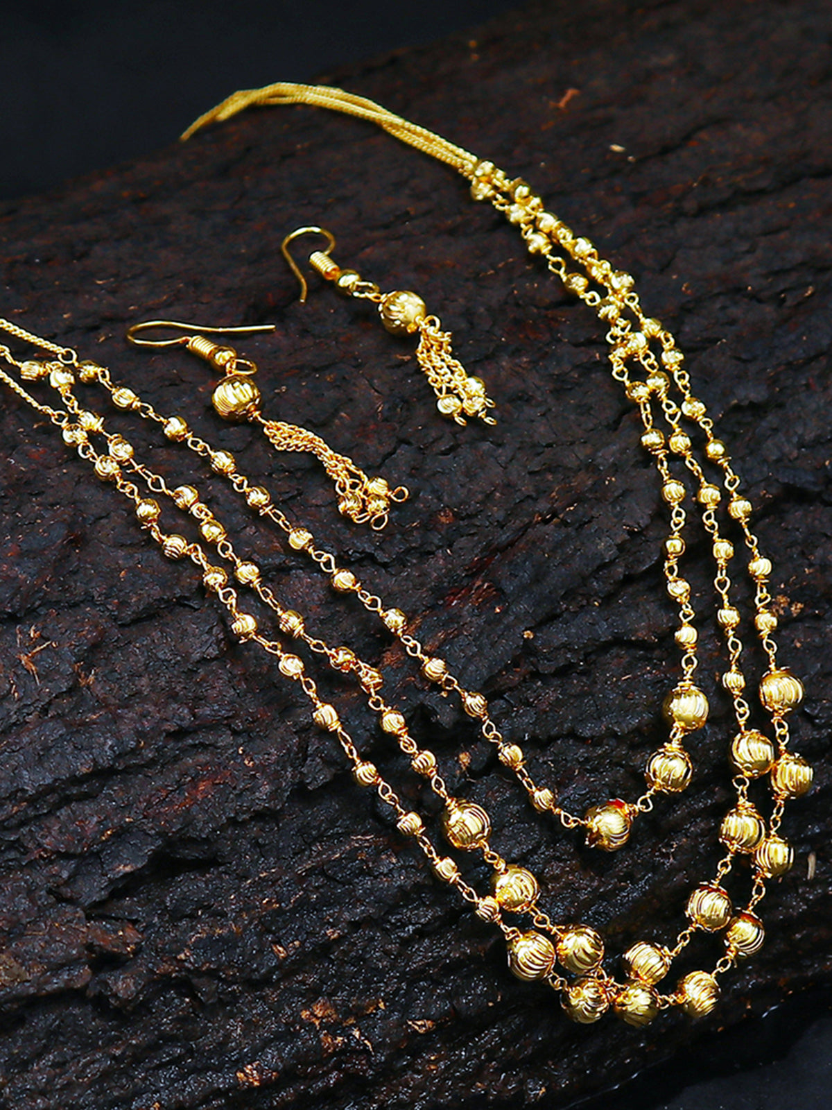 Sukkhi Classic Gold Plated Multi-String Necklace Set For Women N71877GLDPV092017
