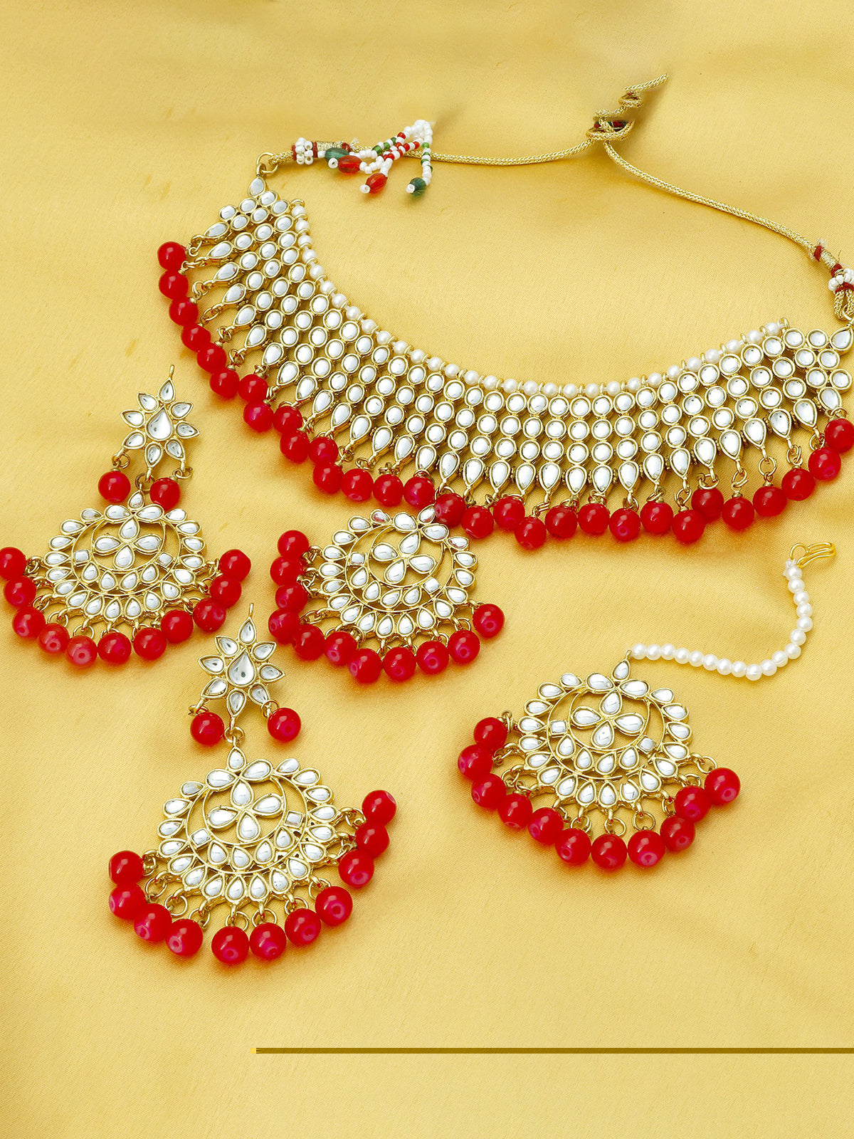 Sukkhi Glorious Kundan Gold Plated Choker Necklace Set for Women N73542