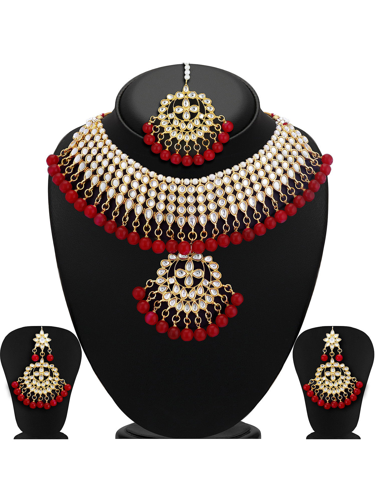 Sukkhi Glorious Kundan Gold Plated Choker Necklace Set for Women N73542