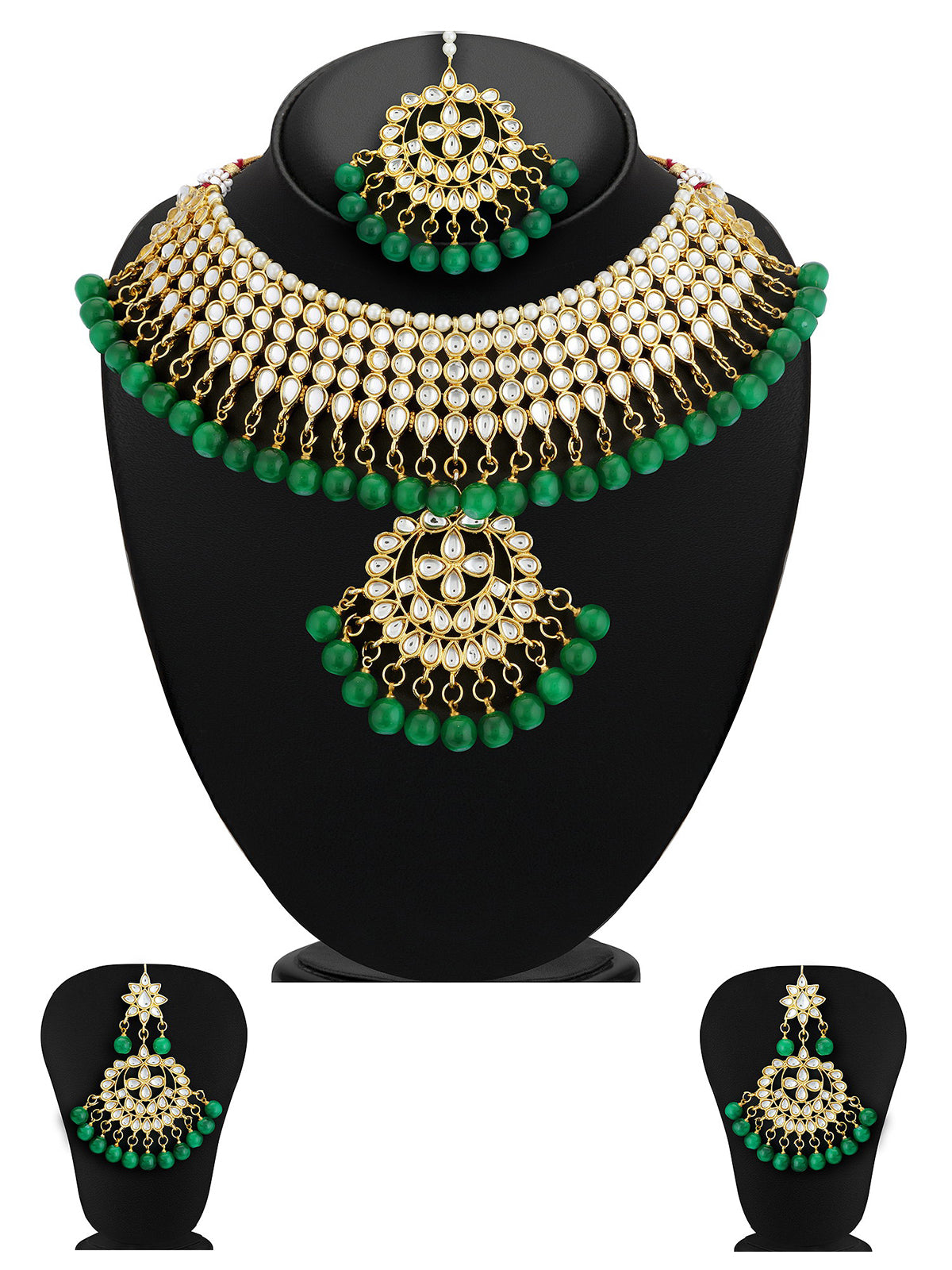 Sukkhi Trendy Kundan Gold Plated Choker Necklace Set for Women N73543