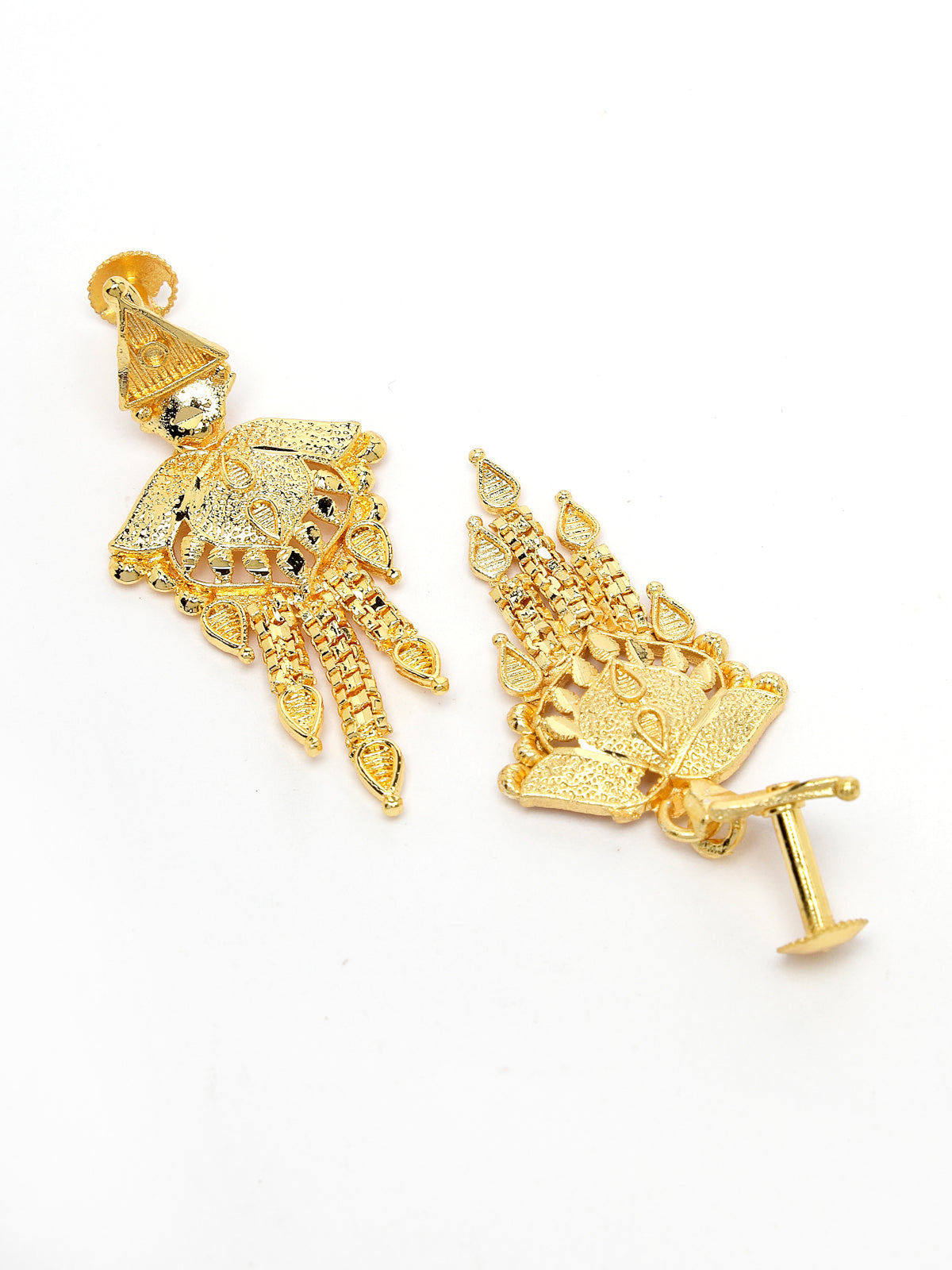 Sukkhi Unique Fashionable 18 Gram High Gold Plated Heart Shaped Adjustable Choker Necklace Set with Dangler Earrings Jewellery Set for Women & Girls |Set of 1|N73716