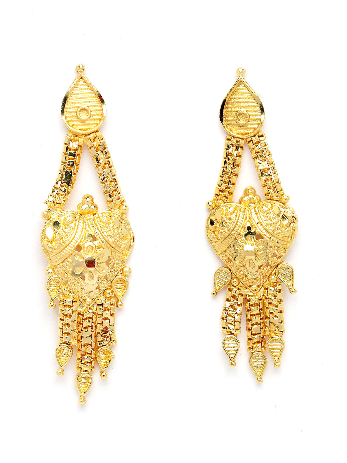Sukkhi Eye-Catching Ethnic One Gram High Gold Plated Adjustable Choker Necklace Set with Dangler Earrings Jewellery Set for Women & Girls|Set of 1|N73718