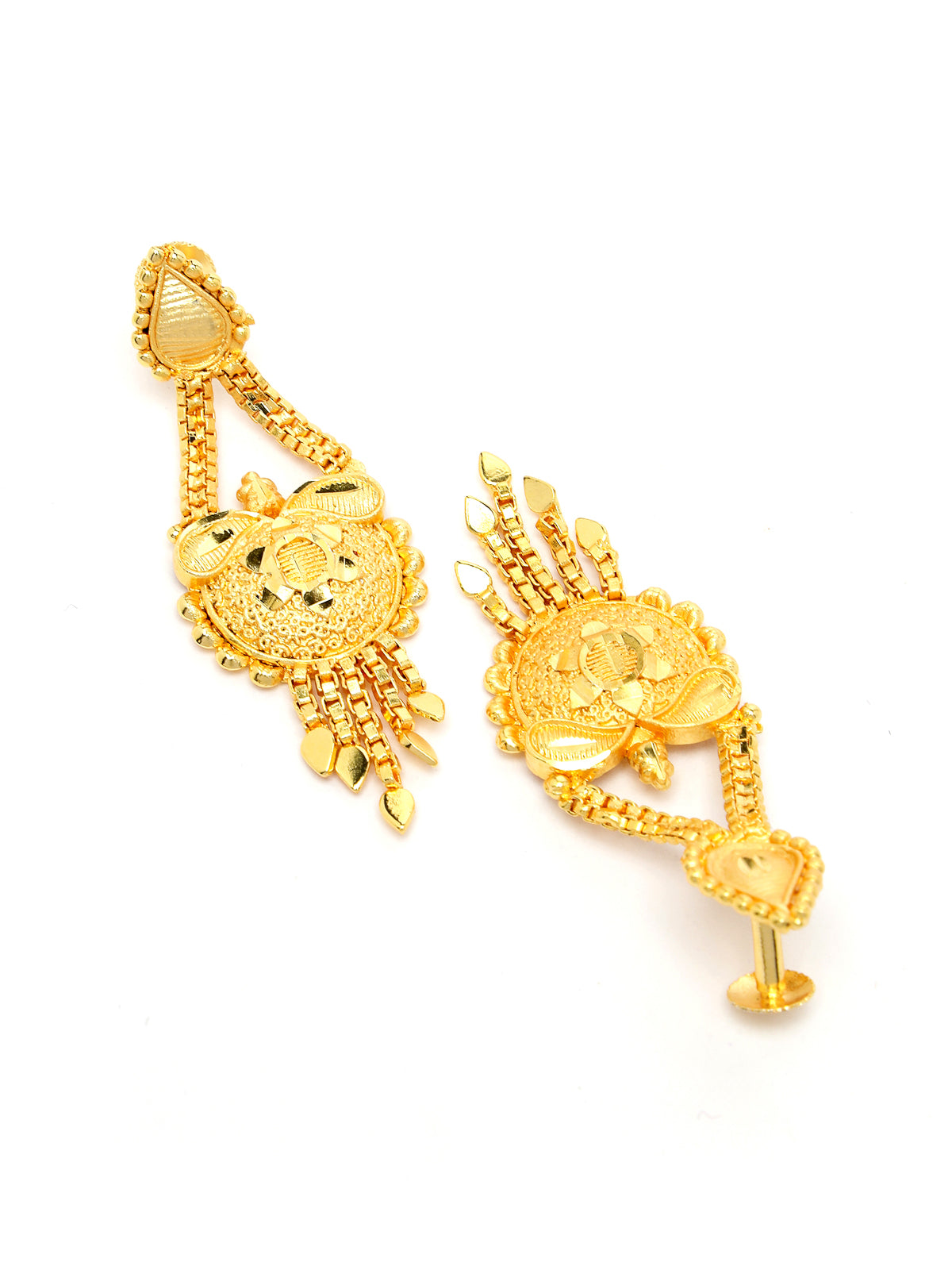 Sukkhi Stylish Traditional 18 Gram High Gold Plated Adjustable Choker Necklace Set with Dangler Earrings Jewellery Set for Women & Girls|Set of 1|N73723