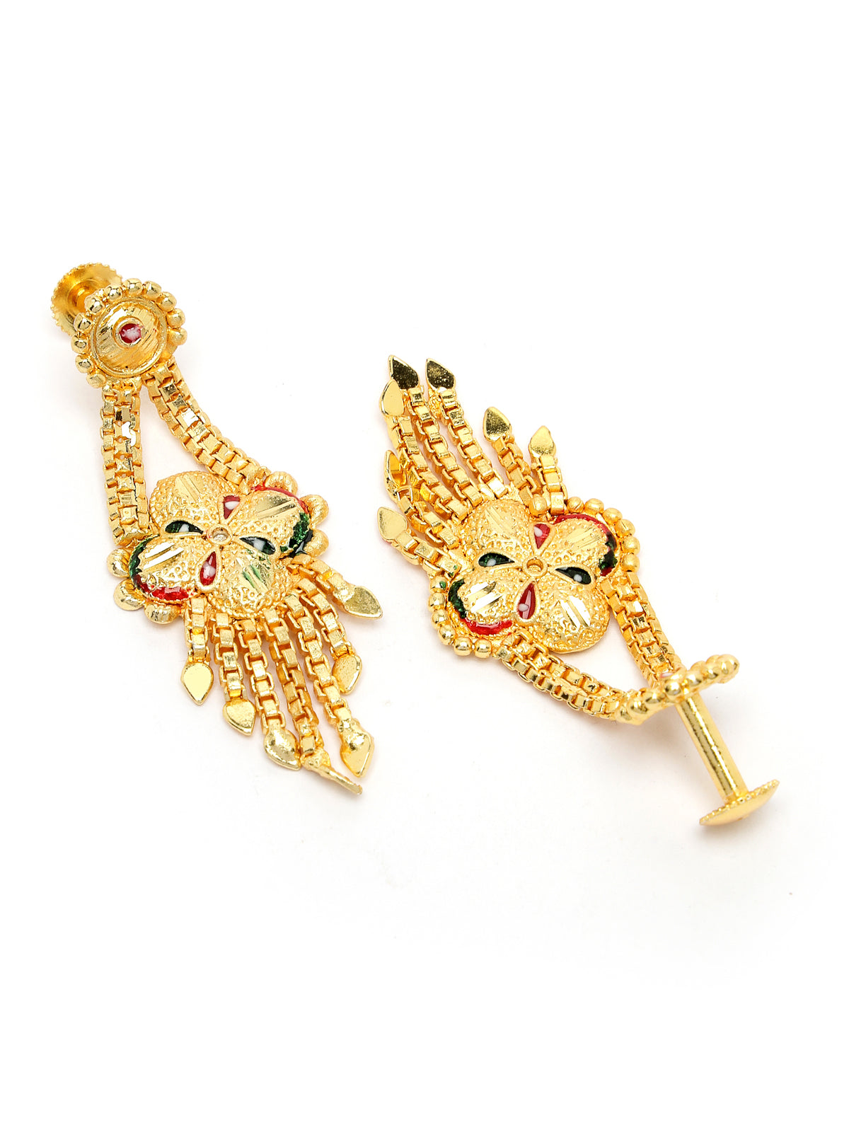 Sukkhi Classical Attractive One Gram High Gold Plated With Meenakari Work Adjustable Choker Necklace Set & Dangler Earrings Jewellery Set for Women & Girls|Set of 1|N73730