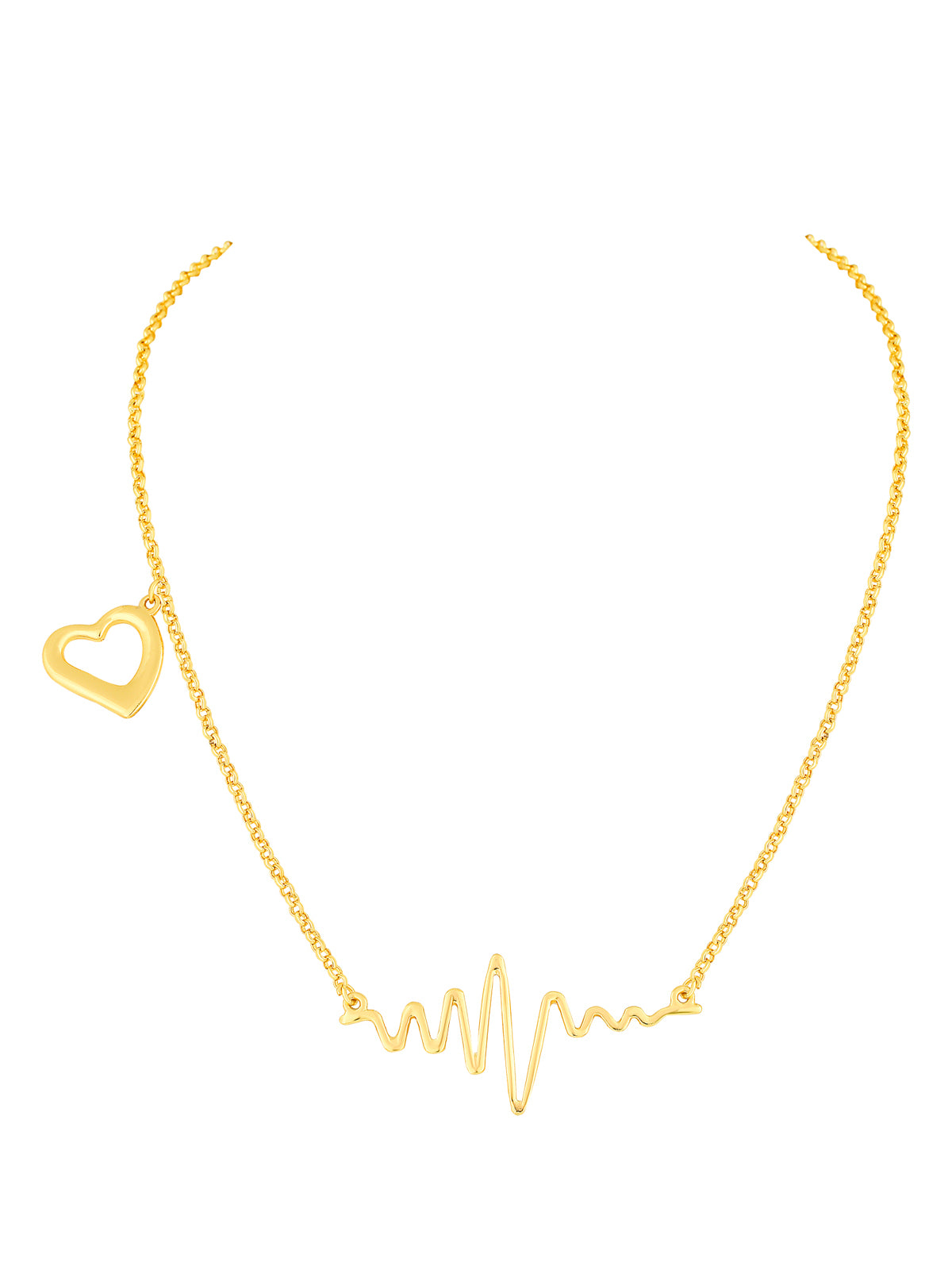 Sukkhi Classy Gold Plated Heart Beat Necklace For Women N82746