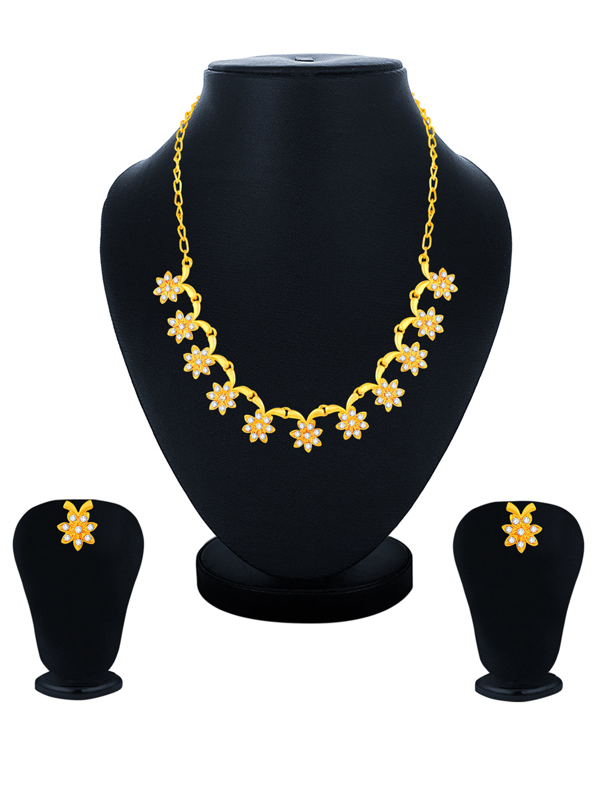 Sukkhi Ravishing Gold Plated Austrian Diamond Necklace Set for Women N82917