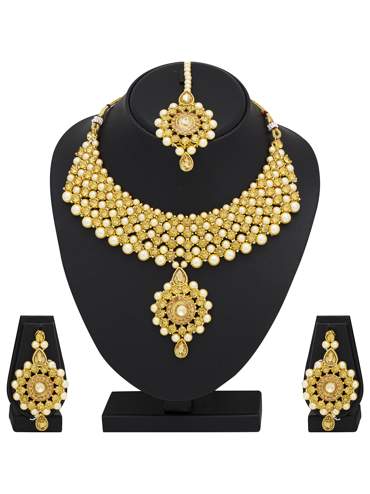 Sukkhi Lovely Gold Plated Choker Necklace Set for Women NS104067