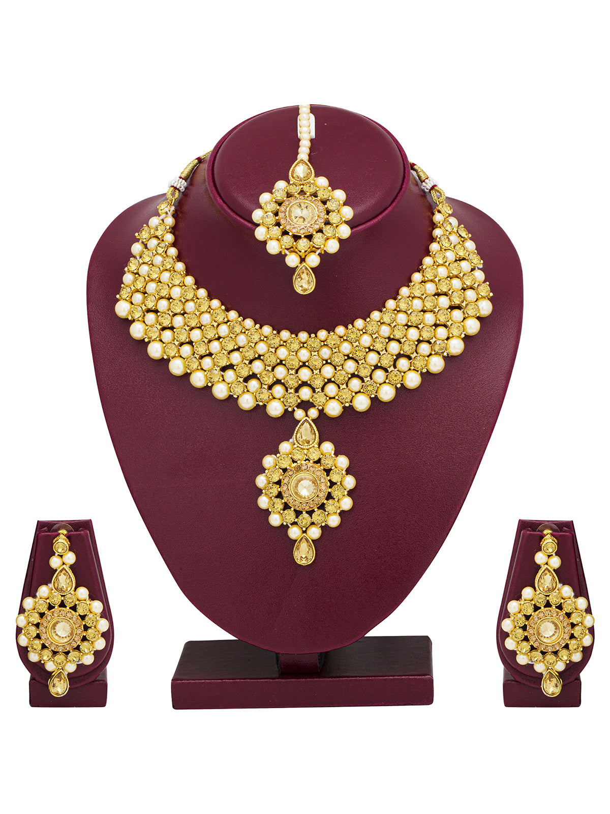 Sukkhi Lovely Gold Plated Choker Necklace Set for Women NS104067