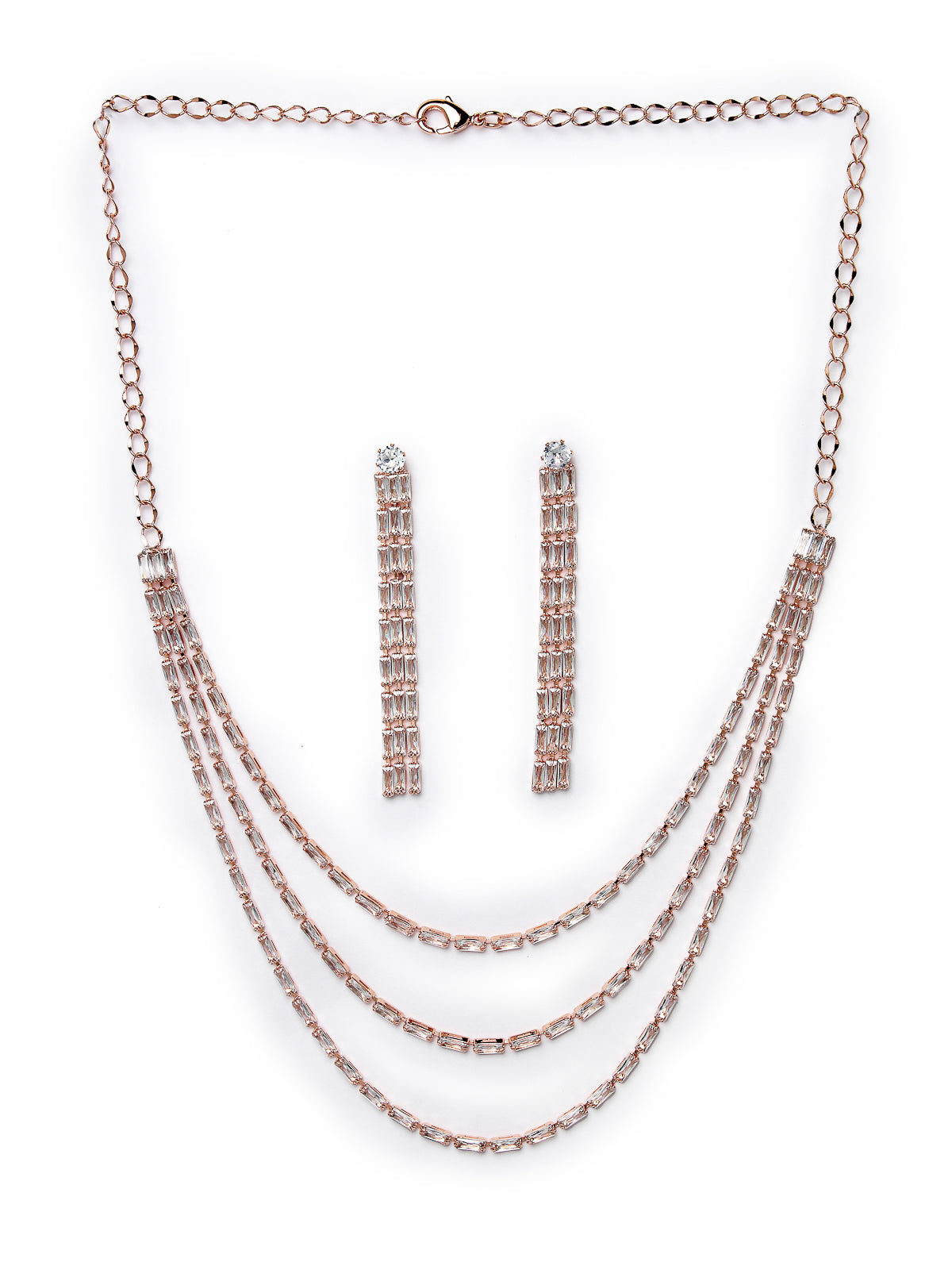 Studio Sukkhi Charming Gold Plated Gold Stone Studded Multi Layer Princess Necklace Set For Women NS104793