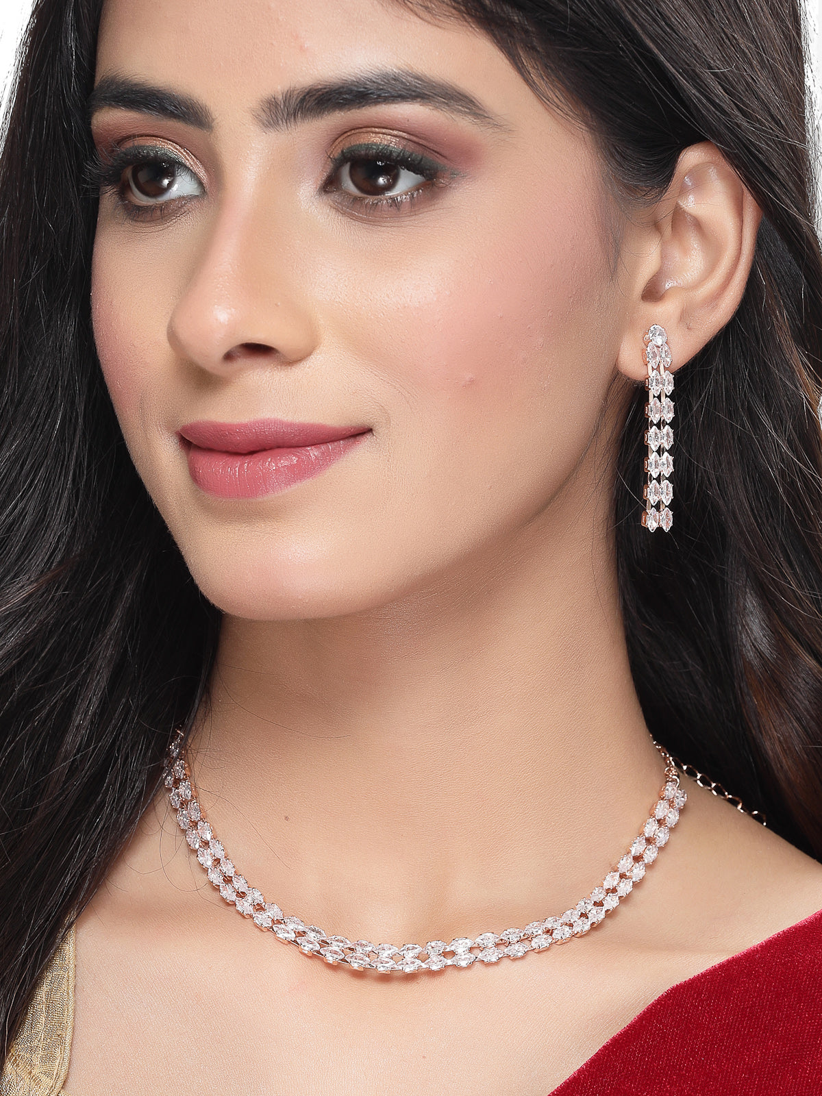 Studio Sukkhi Tasteful Gold Plated Gold Stone Studded Collar Necklace Set For Women NS104794