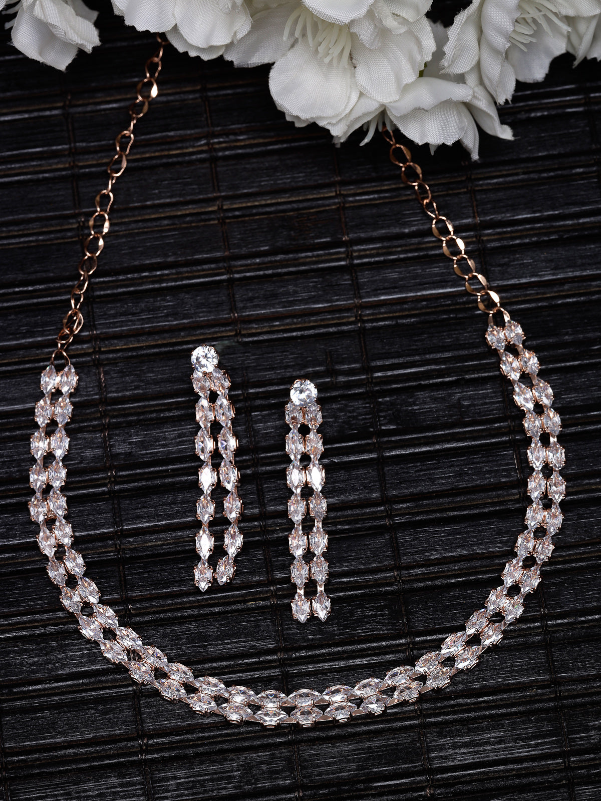 Studio Sukkhi Tasteful Gold Plated Gold Stone Studded Collar Necklace Set For Women NS104794