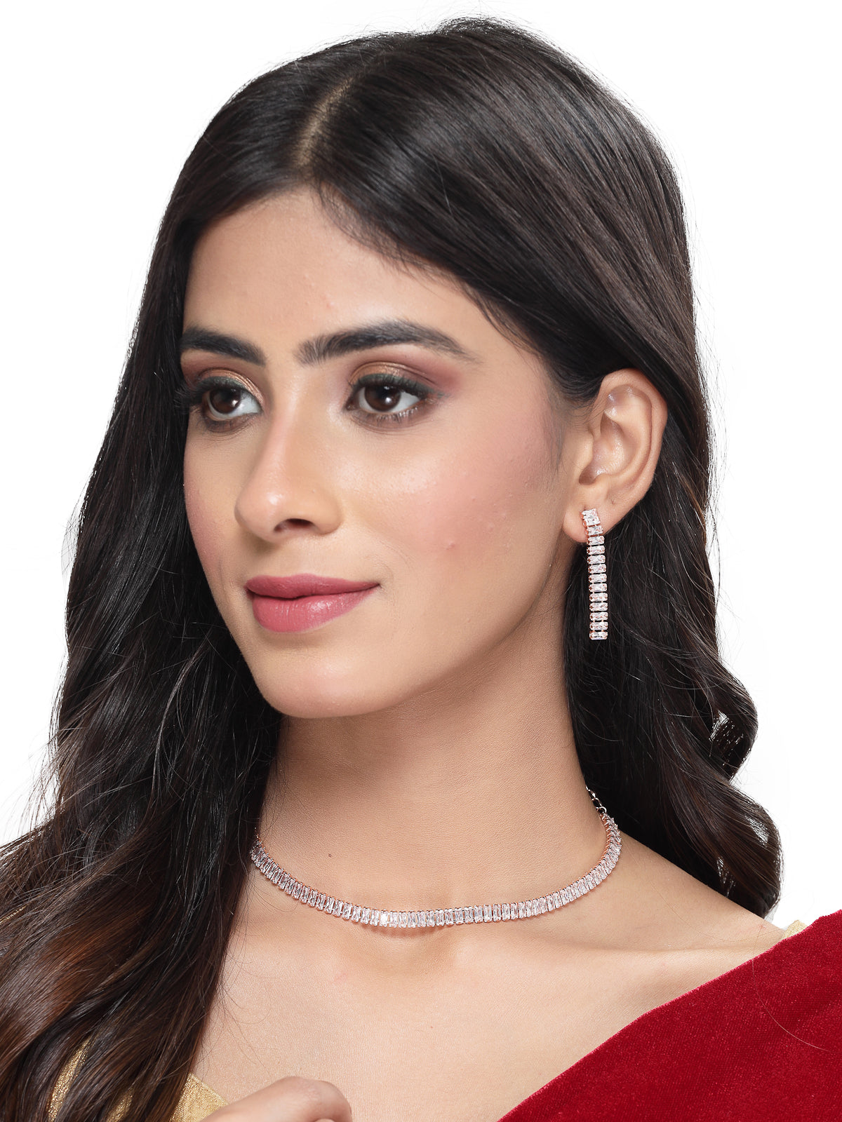 Studio Sukkhi Irresistible Gold Plated Gold Stone Studded Princess Necklace Set For Women NS104795