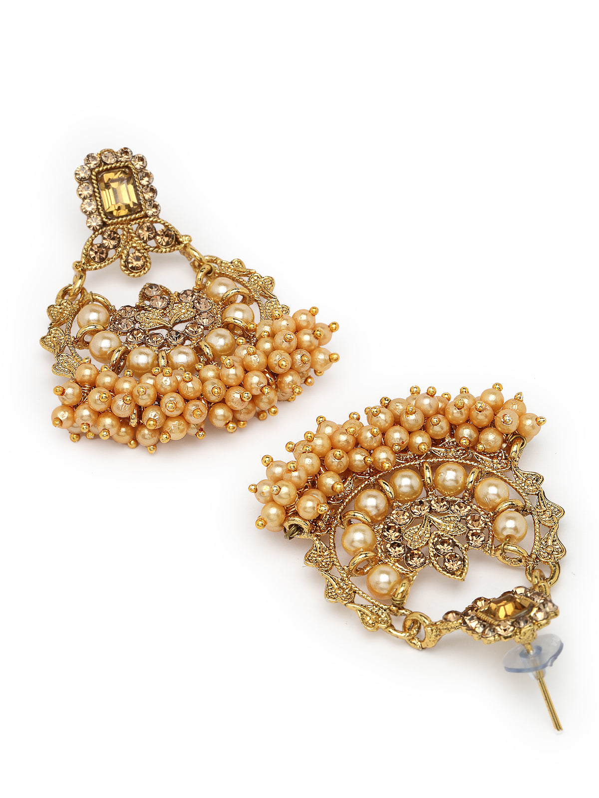 Sukkhi Nice-Looking Gold Plated Gold Kundan & Beads Floral Choker Necklace Set With Earring And Maangtika | Jewellery Set For Women (NS105483)