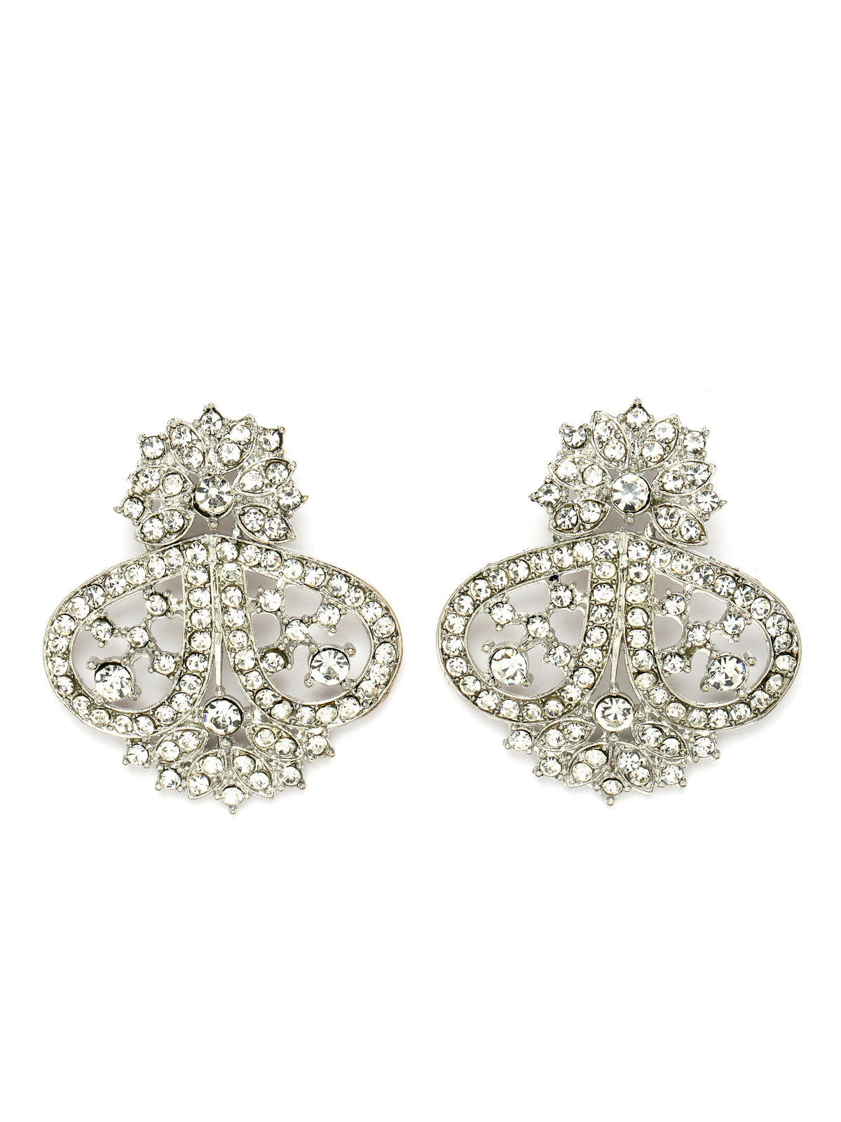 Sukkhi Universal Rhodium Plated Silver AD Stone Choker Necklace Set With Earring And Maangtika | Jewellery Set For Women (NS105484)