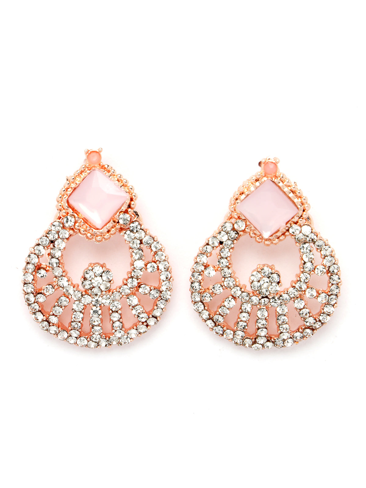 Sukkhi Seaside Gold Plated Pink AD Stones & Beads Choker Necklace Set With Earring And Maangtika | Jewellery Set For Women (NS105560)