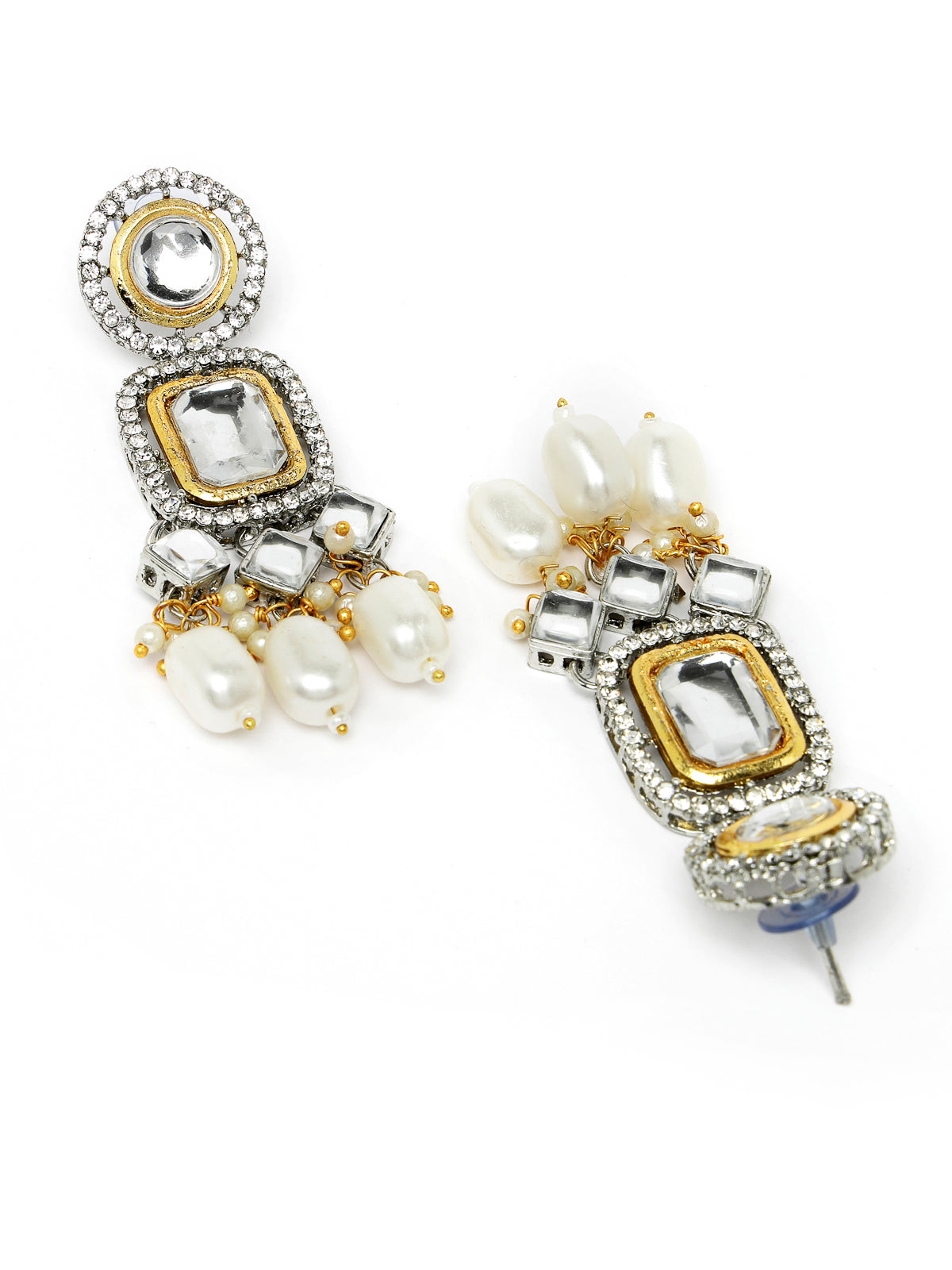 Sukkhi Desert-Inspired Rhodium Plated White AD Stones & Beads Choker Necklace Set With Earring And Maangtika | Jewellery Set For Women (NS105564)