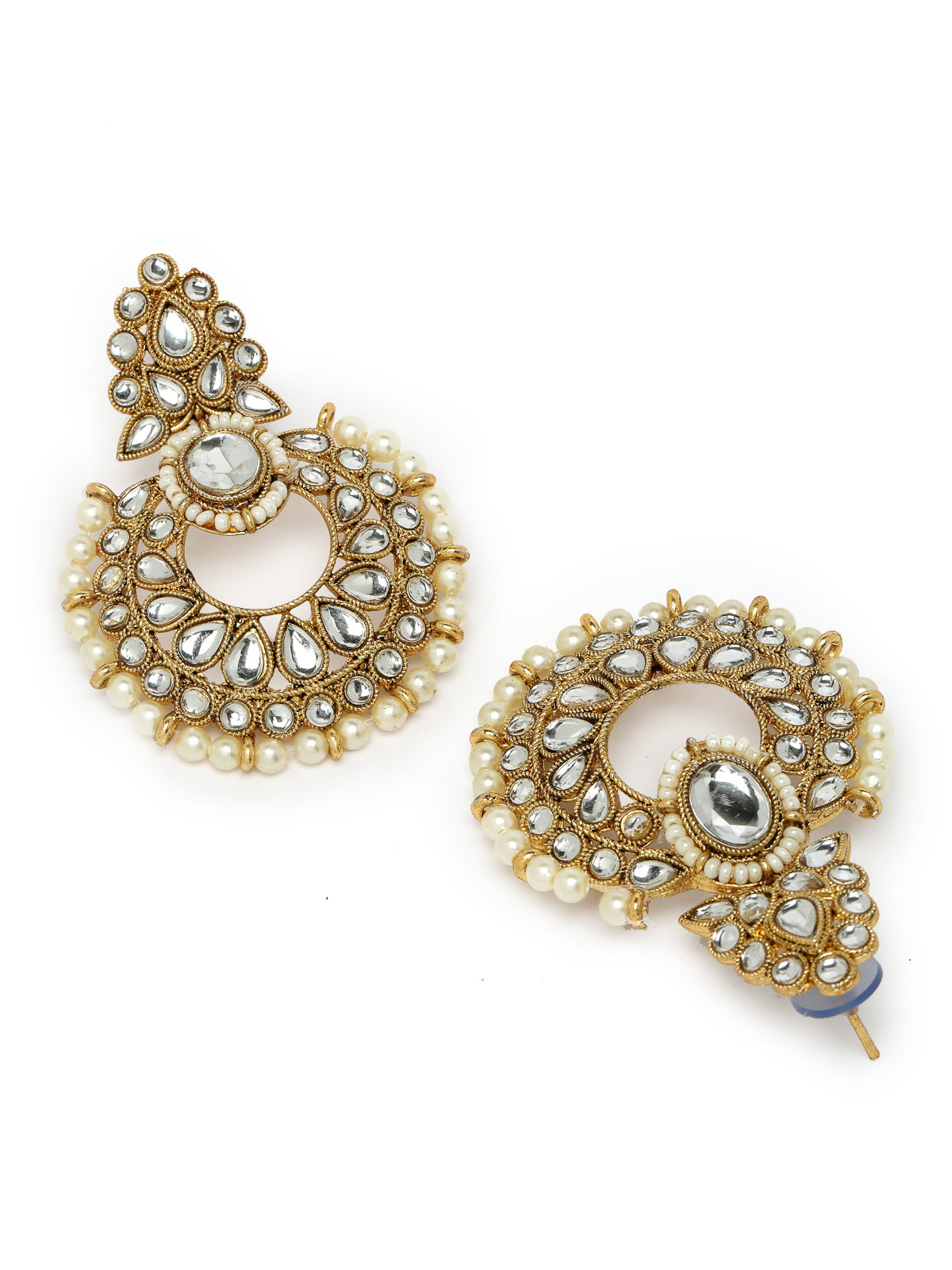 Sukkhi Delightful Trendy Gold Plated White Kundan & Beads Choker Necklace Set With Earring And Maangtika | Jewellery Set For Women (NS105576)