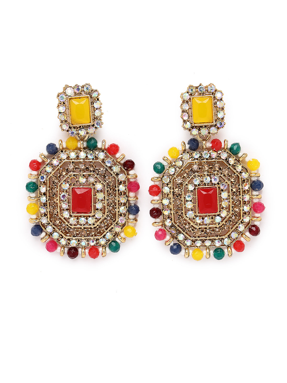 Sukkhi Decent Traditional Multicolor Kundan & Beads Choker Necklace Set With Earring And Maangtika | Jewellery Set For Women (NS105592)