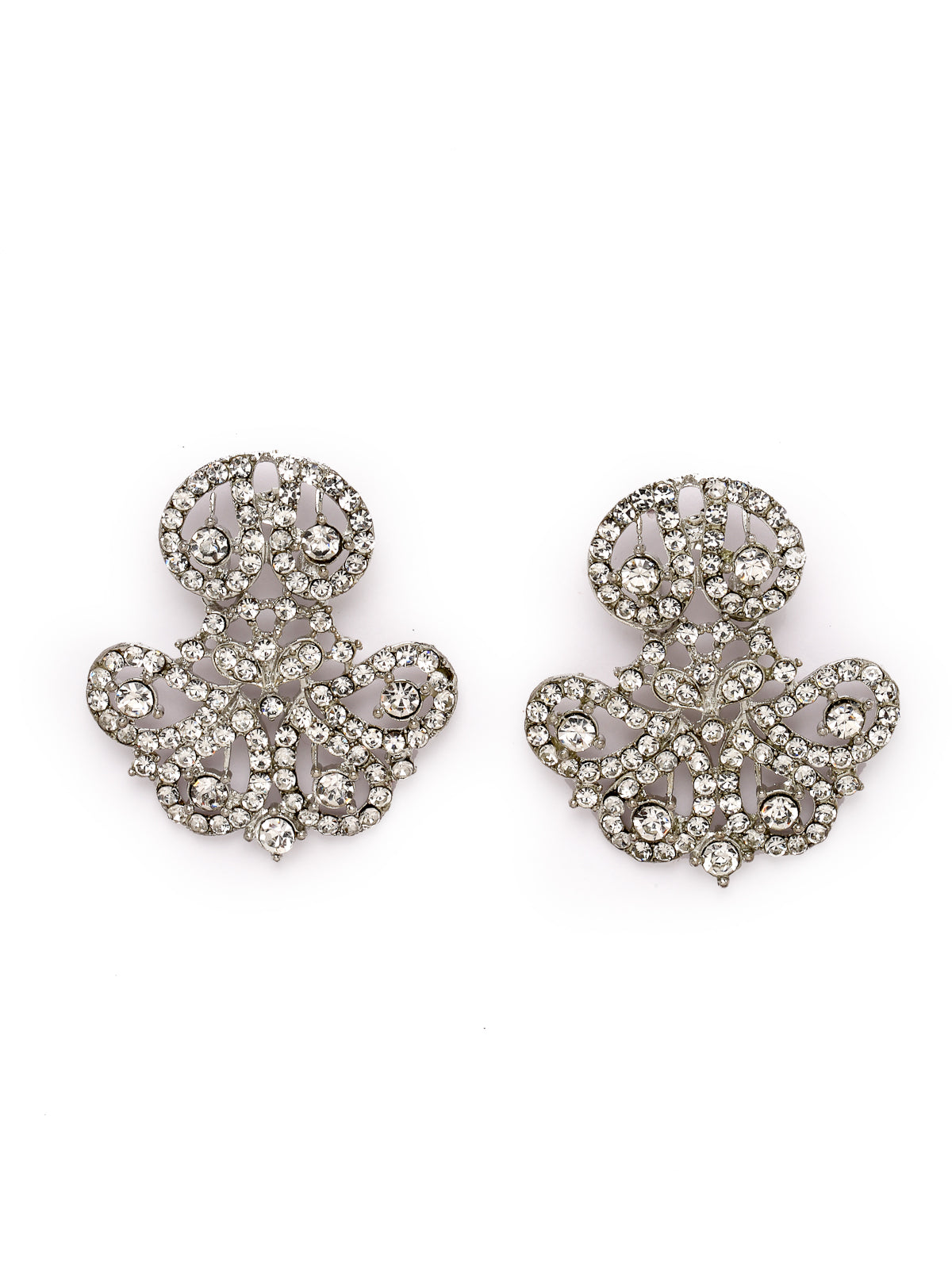 Sukkhi Stylish Shiny Rhodium Plated Silver AD Stones Choker Necklace Set With Earring And Maangtika | Jewellery Set For Women (NS105607)