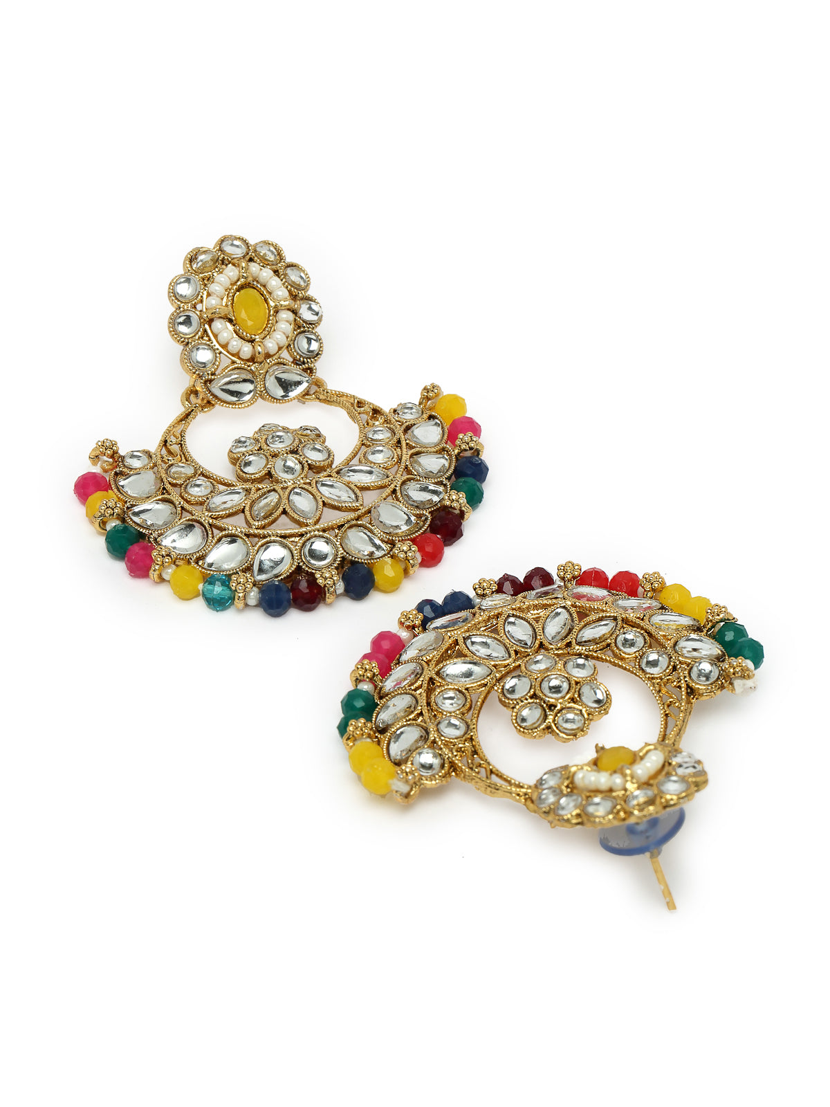Sukkhi Sophisticated Traditional Looked Multicolor Stone Choker Necklace Set With Chandbali Earring And Mangtikka | Jewellery For Women (NS105650)