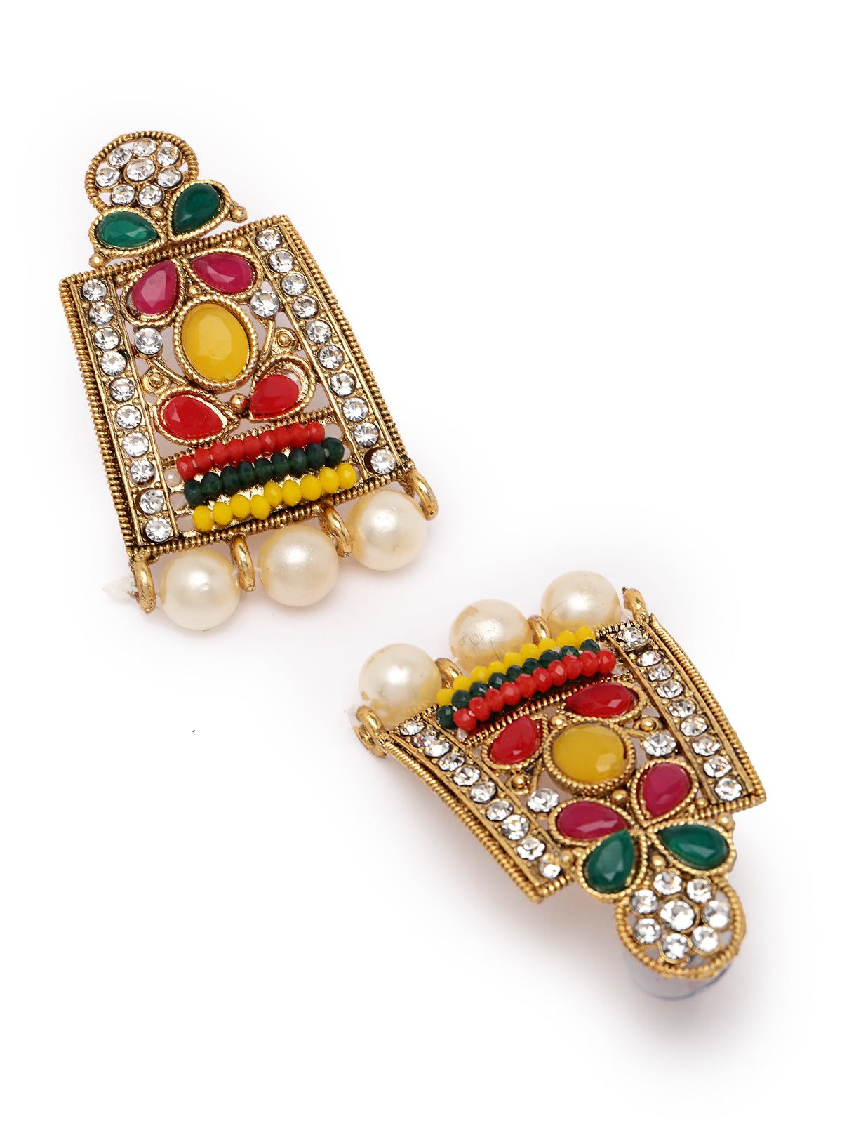 Sukkhi Adorable Unique Stylish Multicolor Stone With Pearls Choker Necklace Set With Earring And Maangtika | Jewellery Set For Women (NS105656)
