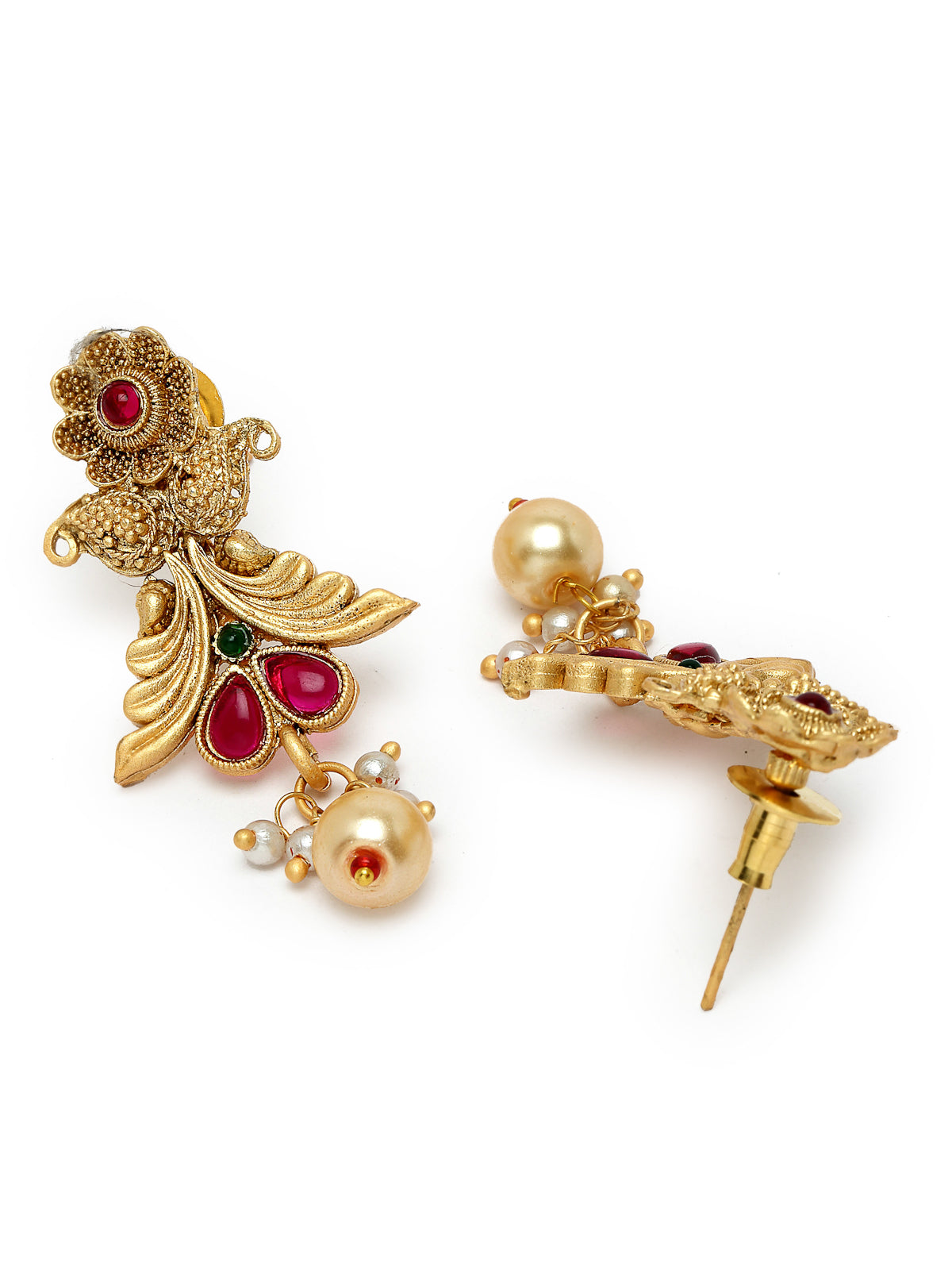 Sukkhi Impressive Gold Plated Rani Haar Long Multistring Necklace Set And Earring | Jewellery Set For Women (NS105725)