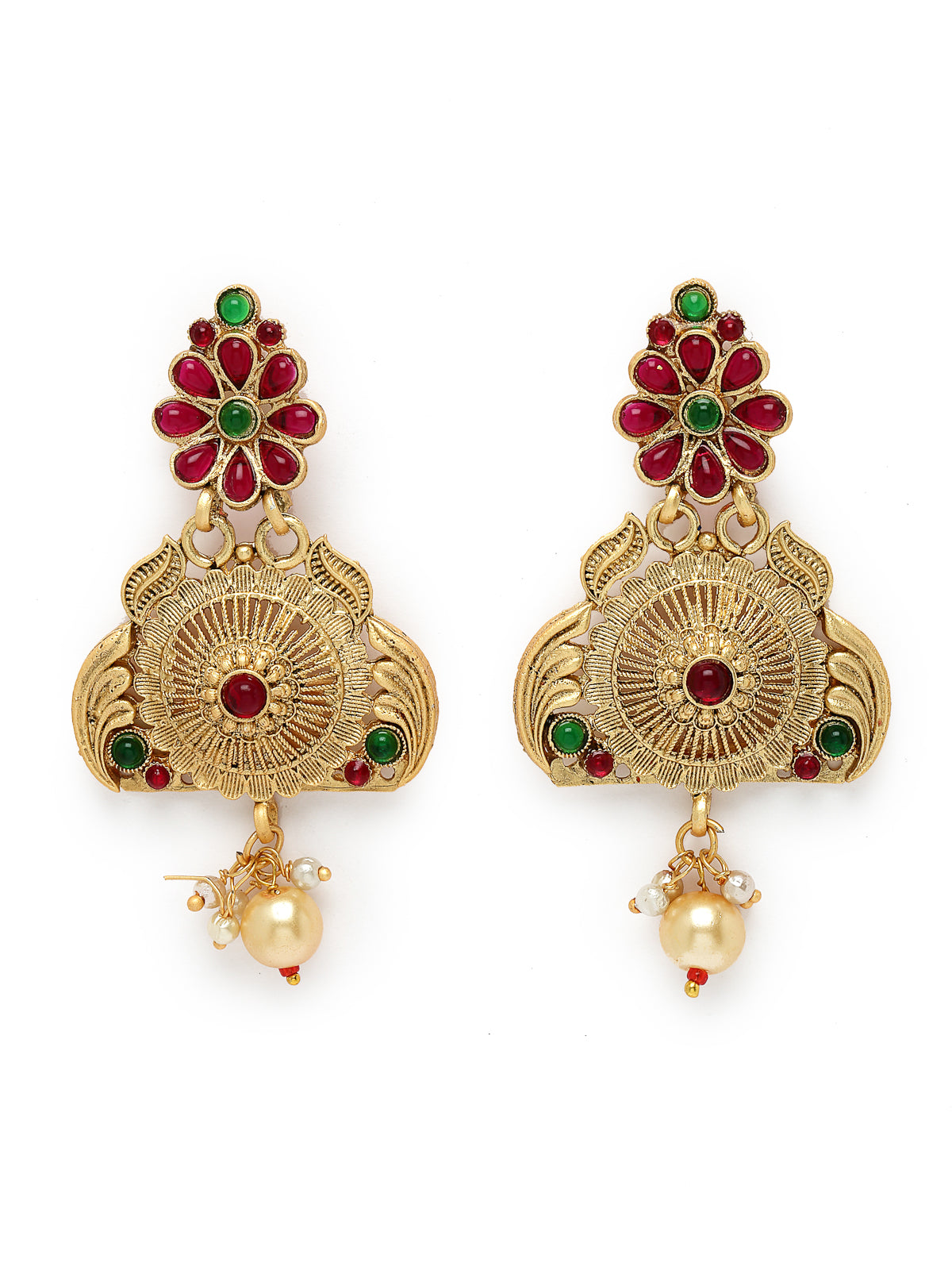 Sukkhi Heavenly Gold Plated Rani Haar Long Kundan Studded Multistring Necklace Set And Earring | Jewellery Set For Women (NS105727)