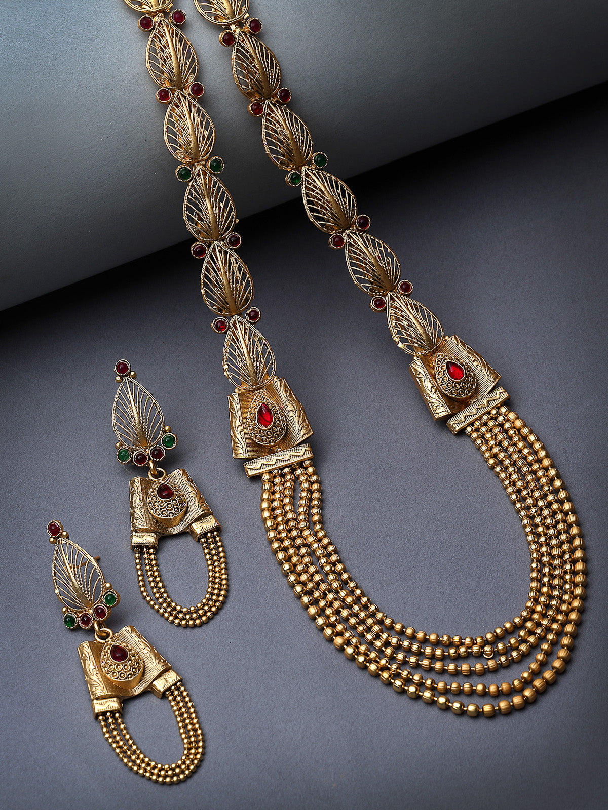 Sukkhi Intriguing Gold Plated Rani Haar Long Kundan Studded Matinee Necklace Set And Earring | Jewellery Set For Women (NS105731)