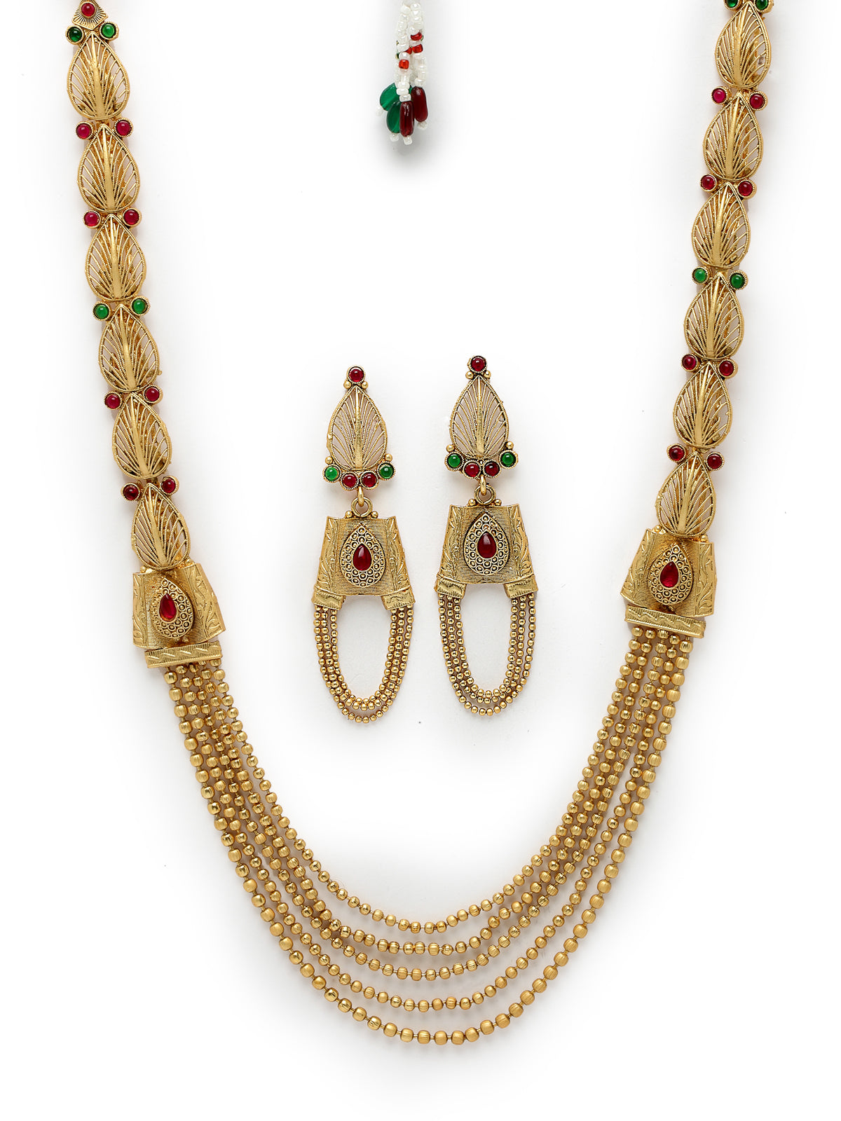 Sukkhi Intriguing Gold Plated Rani Haar Long Kundan Studded Matinee Necklace Set And Earring | Jewellery Set For Women (NS105731)