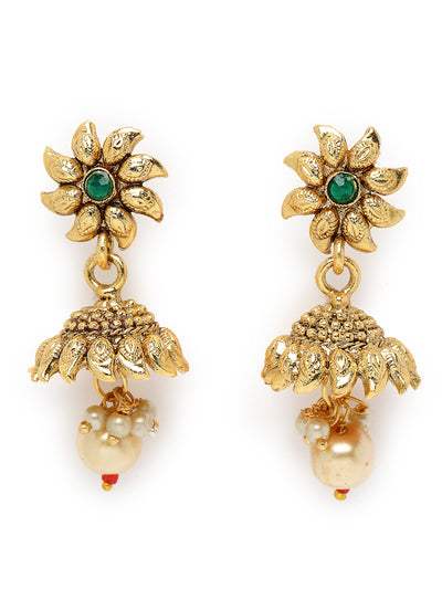 Sukkhi Inspiring Gold Plated Golden Rani Haar Long Kundan Studded Multistring Necklace Set And Earring | Jewellery Set For Women (NS105736)