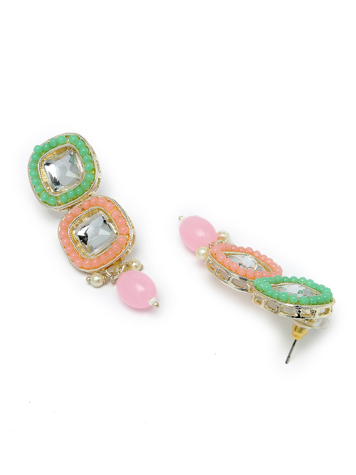 Studio Sukkhi Fanciable Gold Plated Multi Stone & Beads Choker Necklace Set For Women NS105809