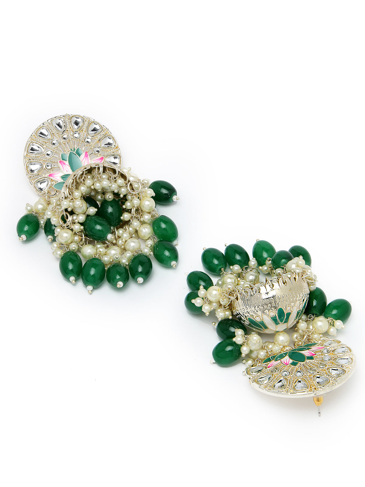 Studio Sukkhi Heavenly Gold Plated Green Kundan & Beads Choker Necklace Set For Women NS105824