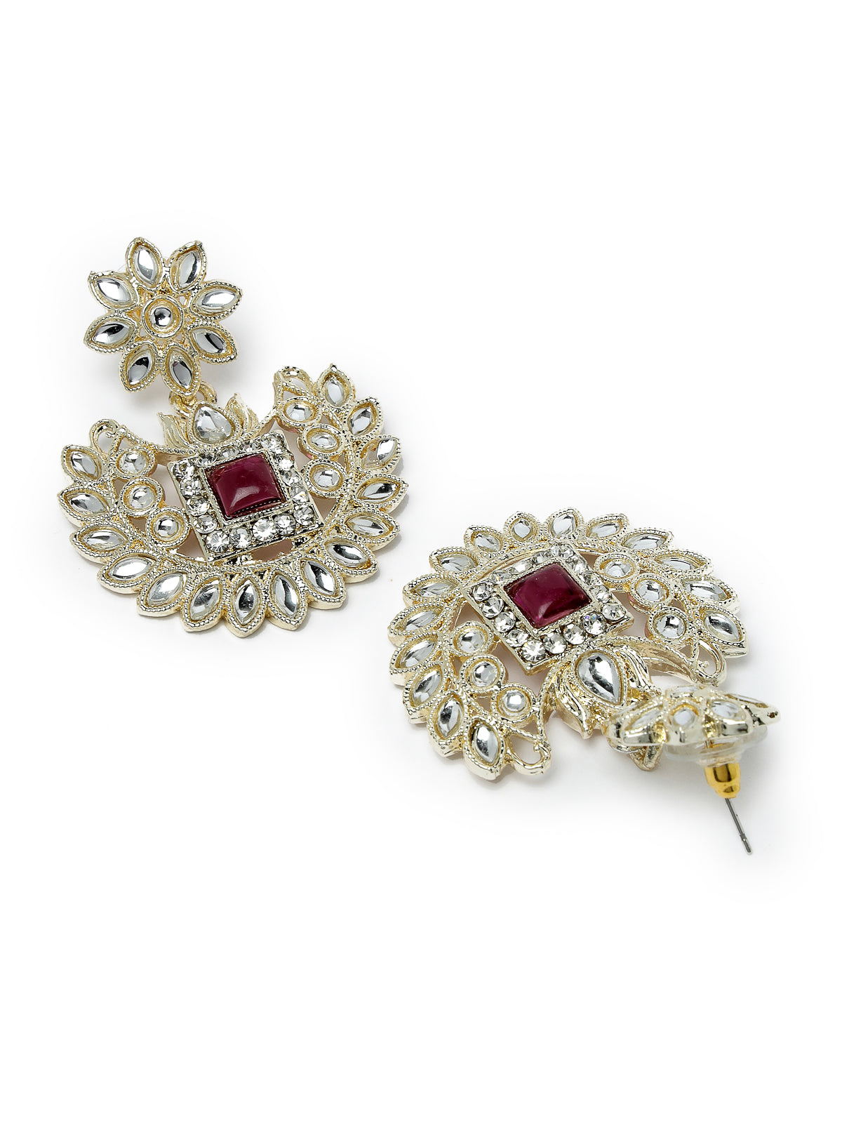 Studio Sukkhi Gorgeous Gold Plated Purple Kundan Choker Necklace Set For Women NS105827