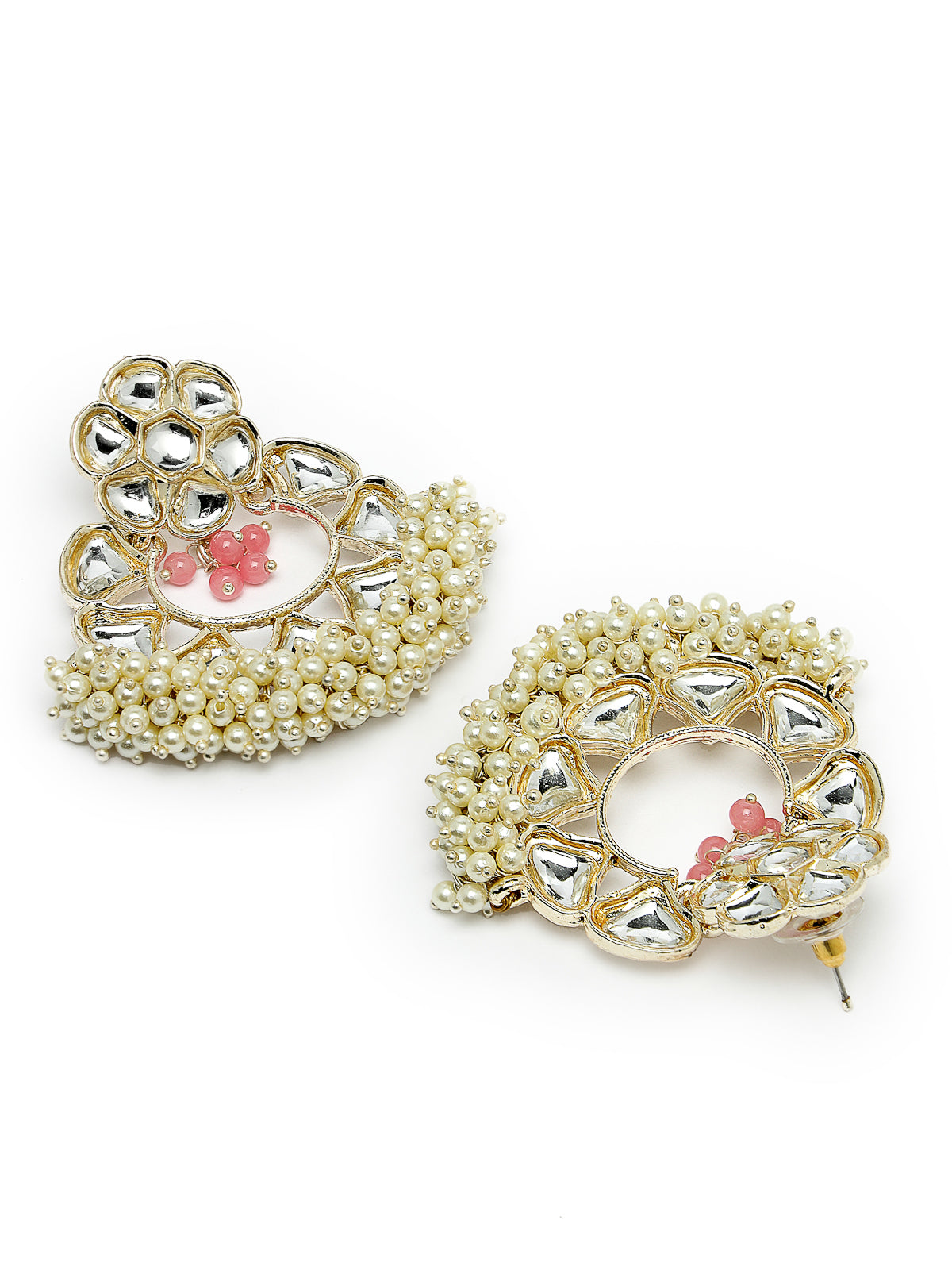 Studio Sukkhi Decorative Gold Plated Pink Kundan & Beads Choker Necklace Set For Women NS105832