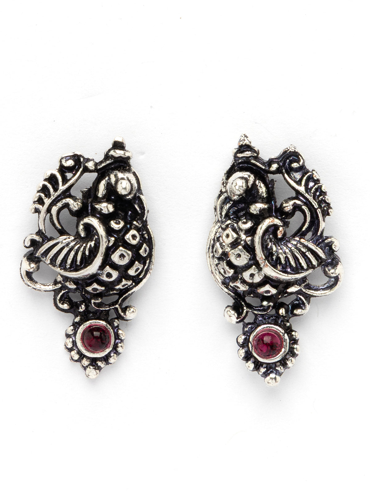 Sukkhi Latest Beautiful Peacock Design With Oxidized Silver Plated Choker Necklace & Studs Earring Jewellery for Women|NS107077