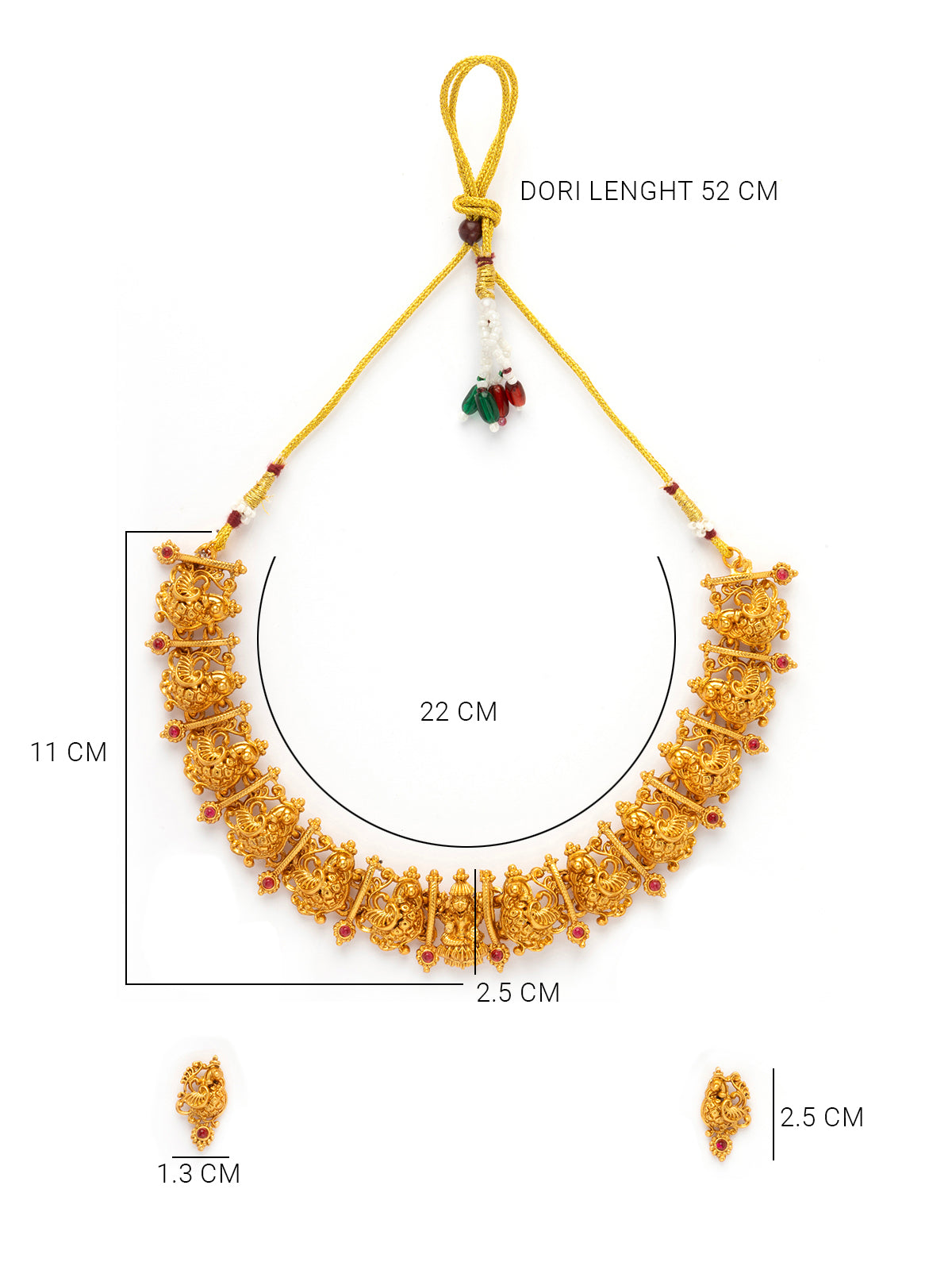 Sukkhi Indian Ethnic Peacock Design Gold Plated Choker Necklace Set With Studs Earring Jewellery for Women|NS107078