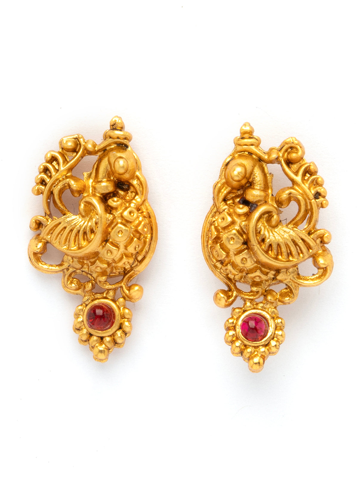 Sukkhi Indian Ethnic Peacock Design Gold Plated Choker Necklace Set With Studs Earring Jewellery for Women|NS107078