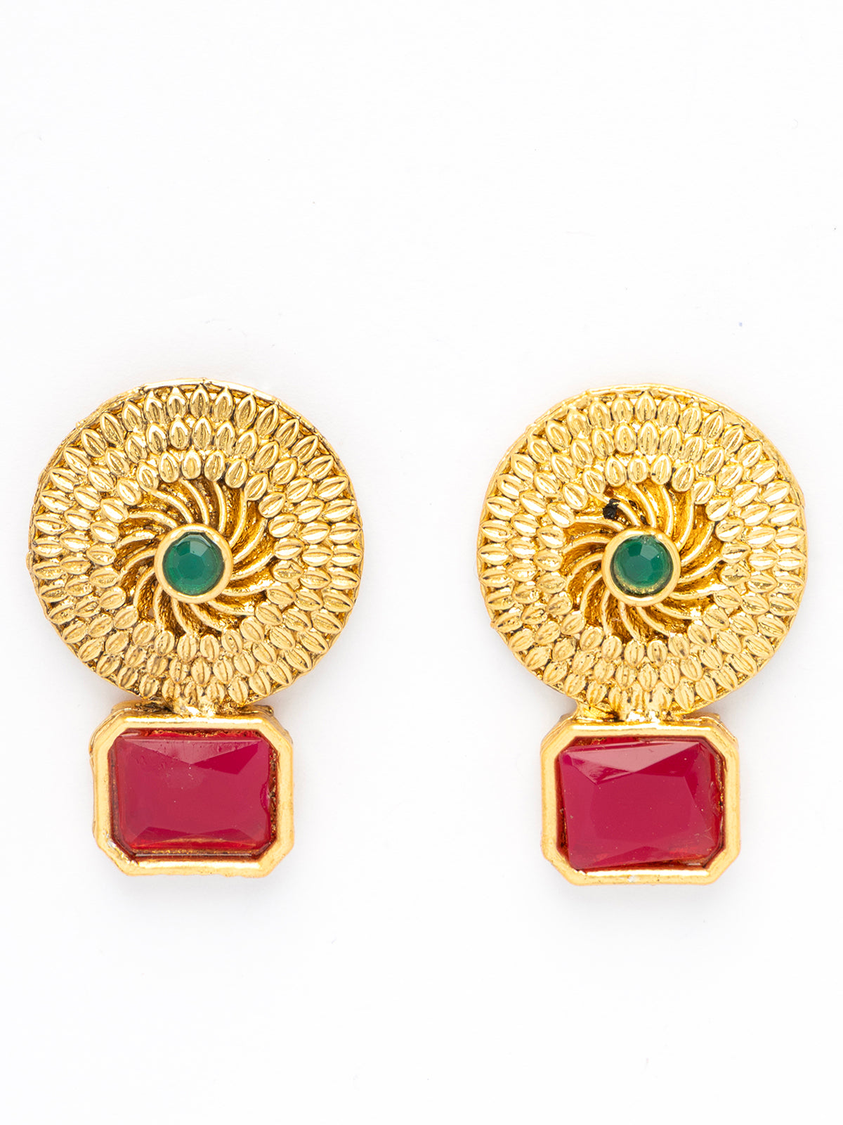 Sukkhi Bewitching Stylish Gold Plated Round Shaped Choker Necklace Set With Studs Earring Jewellery For Women & Girls|NS107080