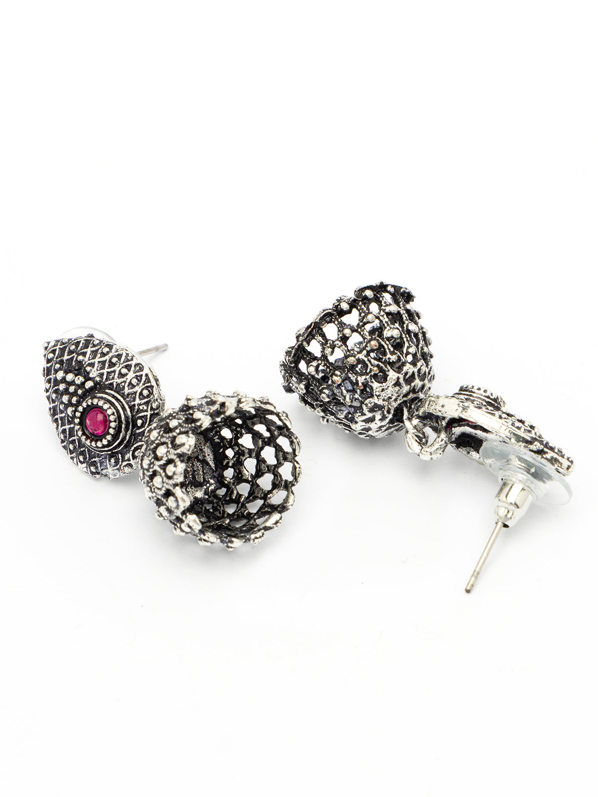 Sukkhi Classical Laxmi Design Silver Oxidised Plated Choker Necklace Set & Jhumka/Jhumki Earring Jewellery Set for Women & Girls|NS107082