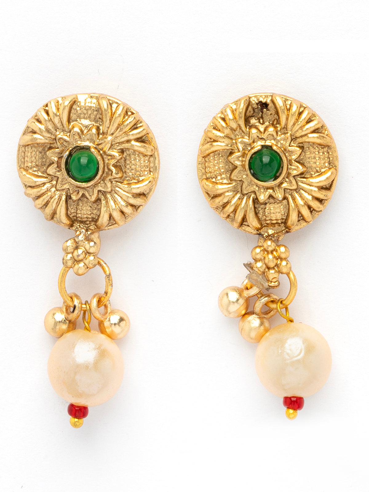 Sukkhi Lavish Gold Plated Floral AD Stone Studded Choker Necklace Set with Drop Earring Jewellery for Women & Girls|NS107086