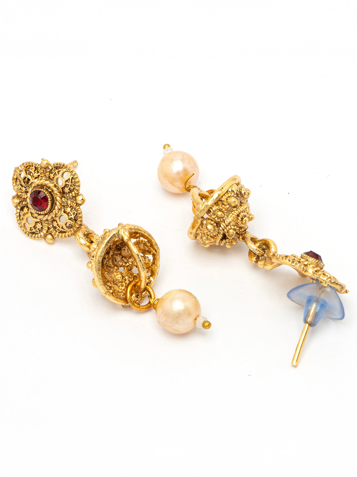 Sukkhi Trendy Fashion Gold Plated Gold with Matte Finish Long Layer Necklace Set & Jhumka/Jhumki Earring Jewellery for Women|NS107090
