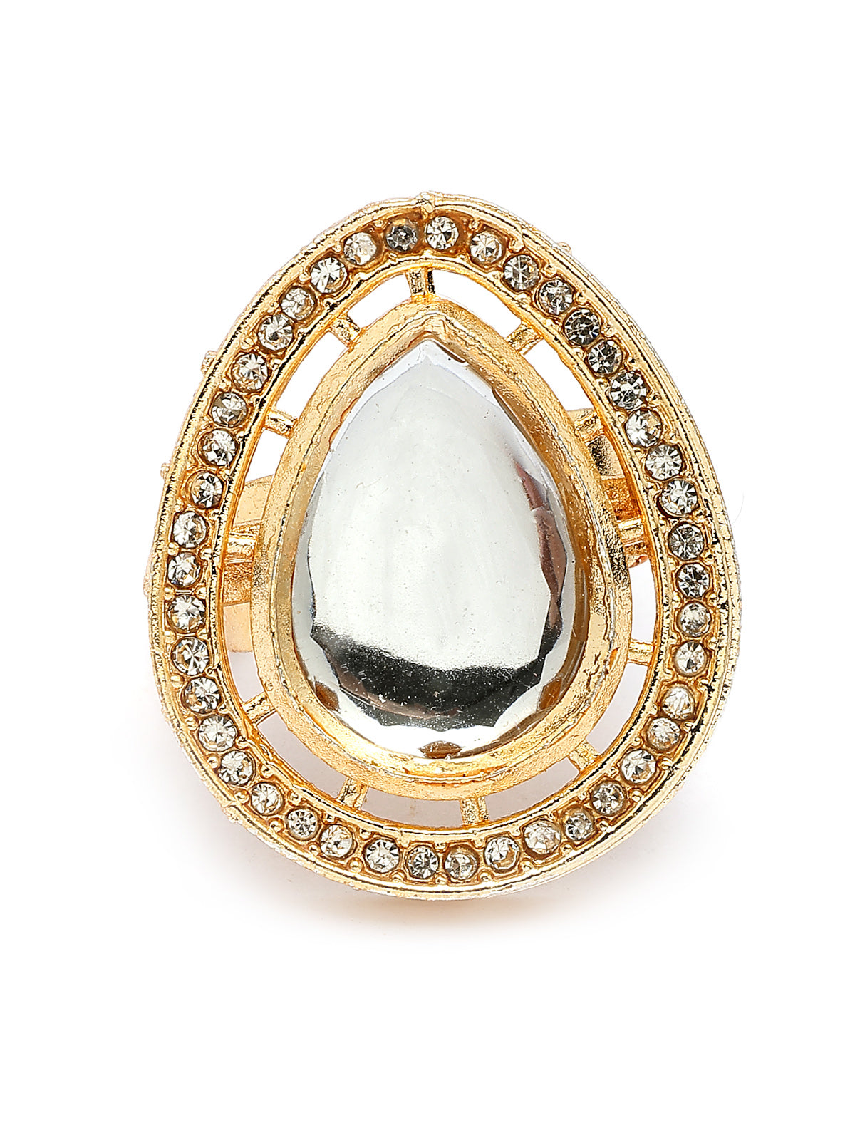 Sukkhi Impressive Gold Tone Plated Beaded Kundan Studded Multistrand White Choker Necklace With Drop Earring Jewellery Set For Women & Girls|NS107362